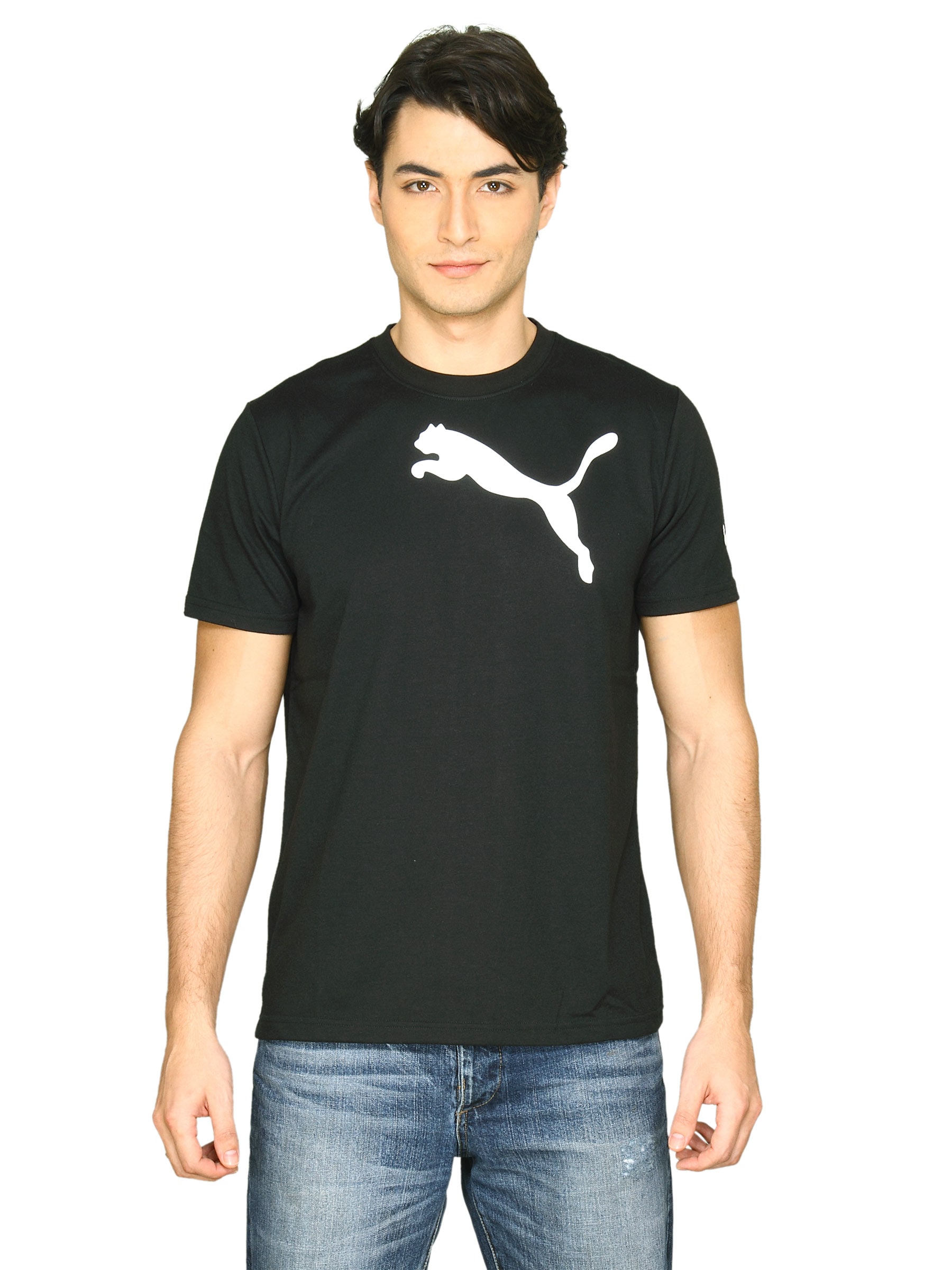 Puma Men Black Leaping Cat T-shirt