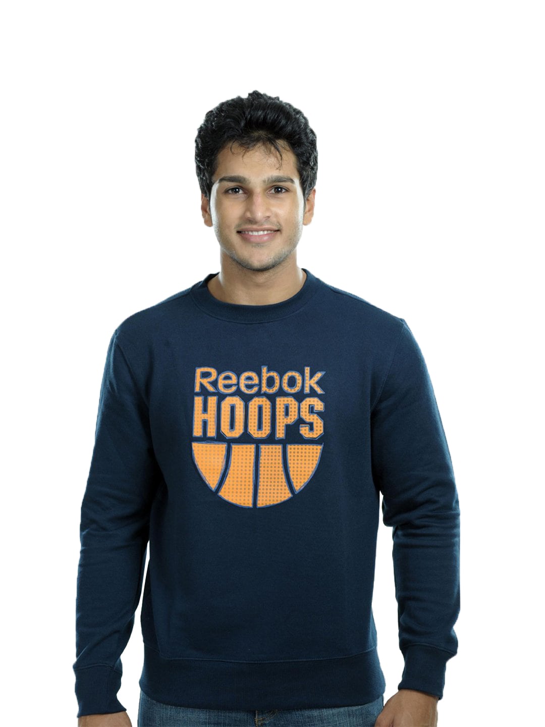 Reebok Men Hoops Athletic Navy Sweatshirt