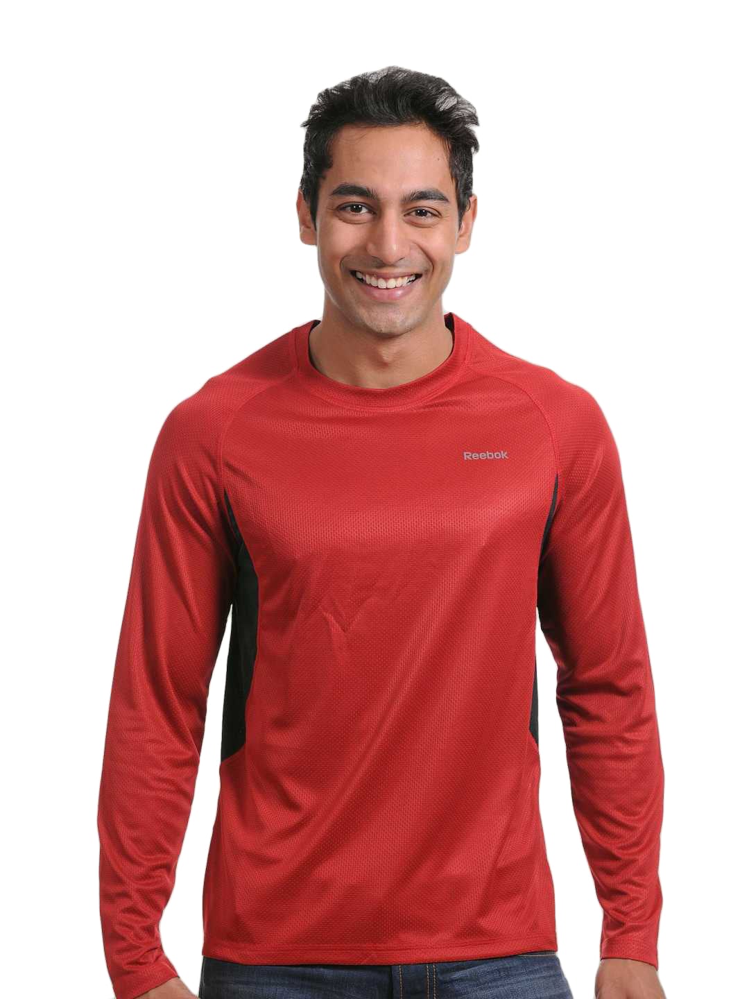 Reebok Men Playdry Full Sleeved T-shirt Red