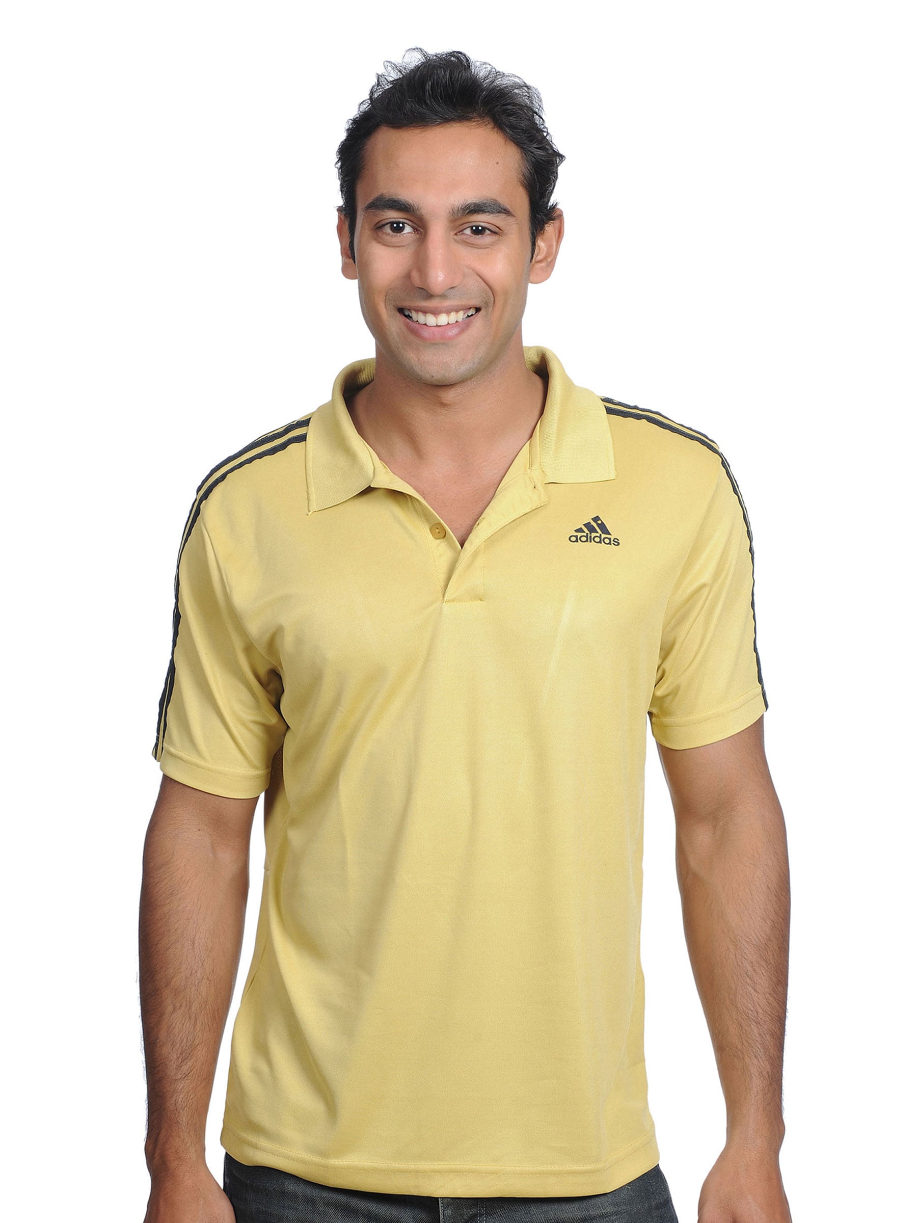 ADIDAS Men's Classic Yellow Polo T-shirt