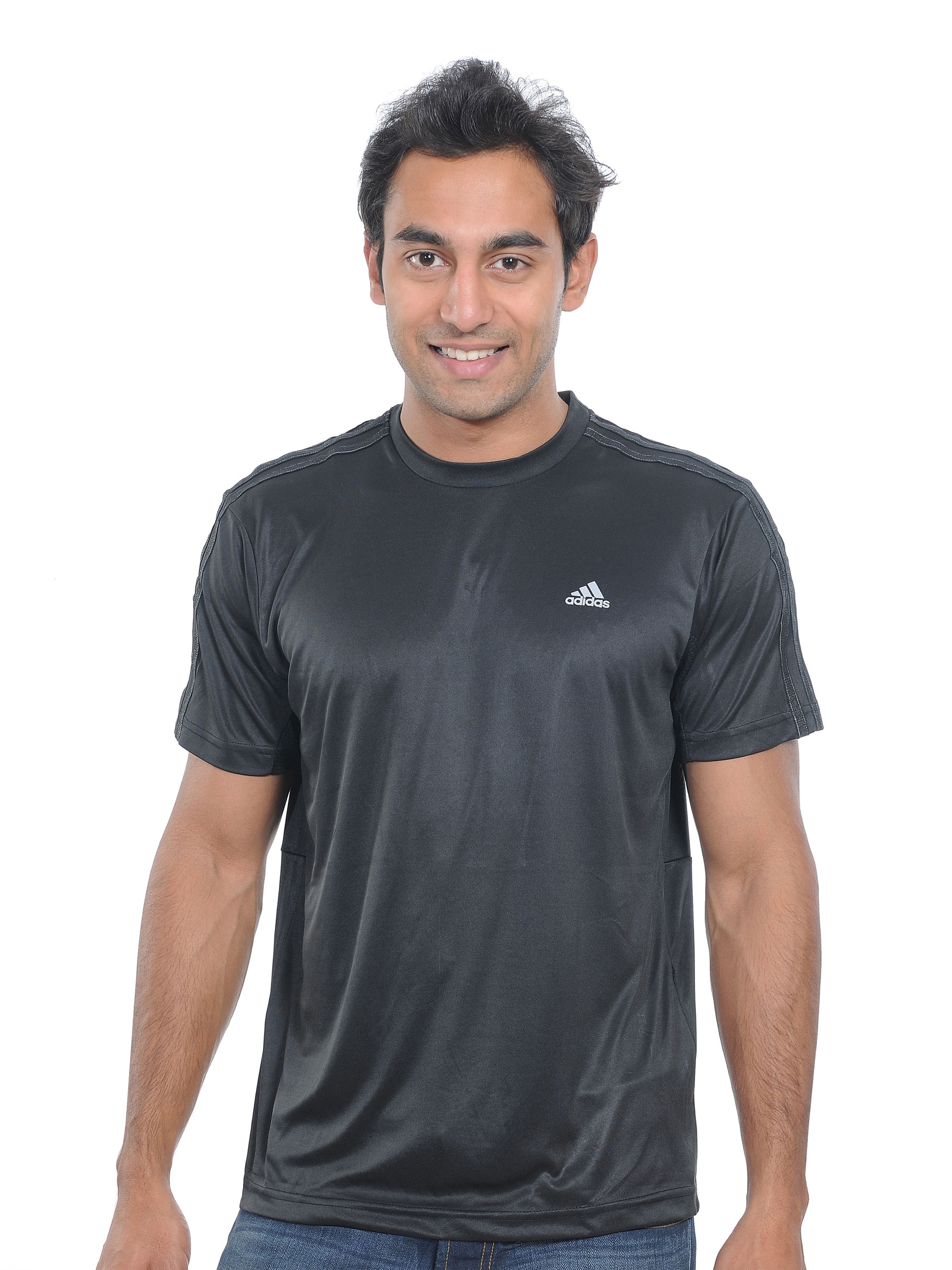 ADIDAS Mens Fitted Black T-shirt