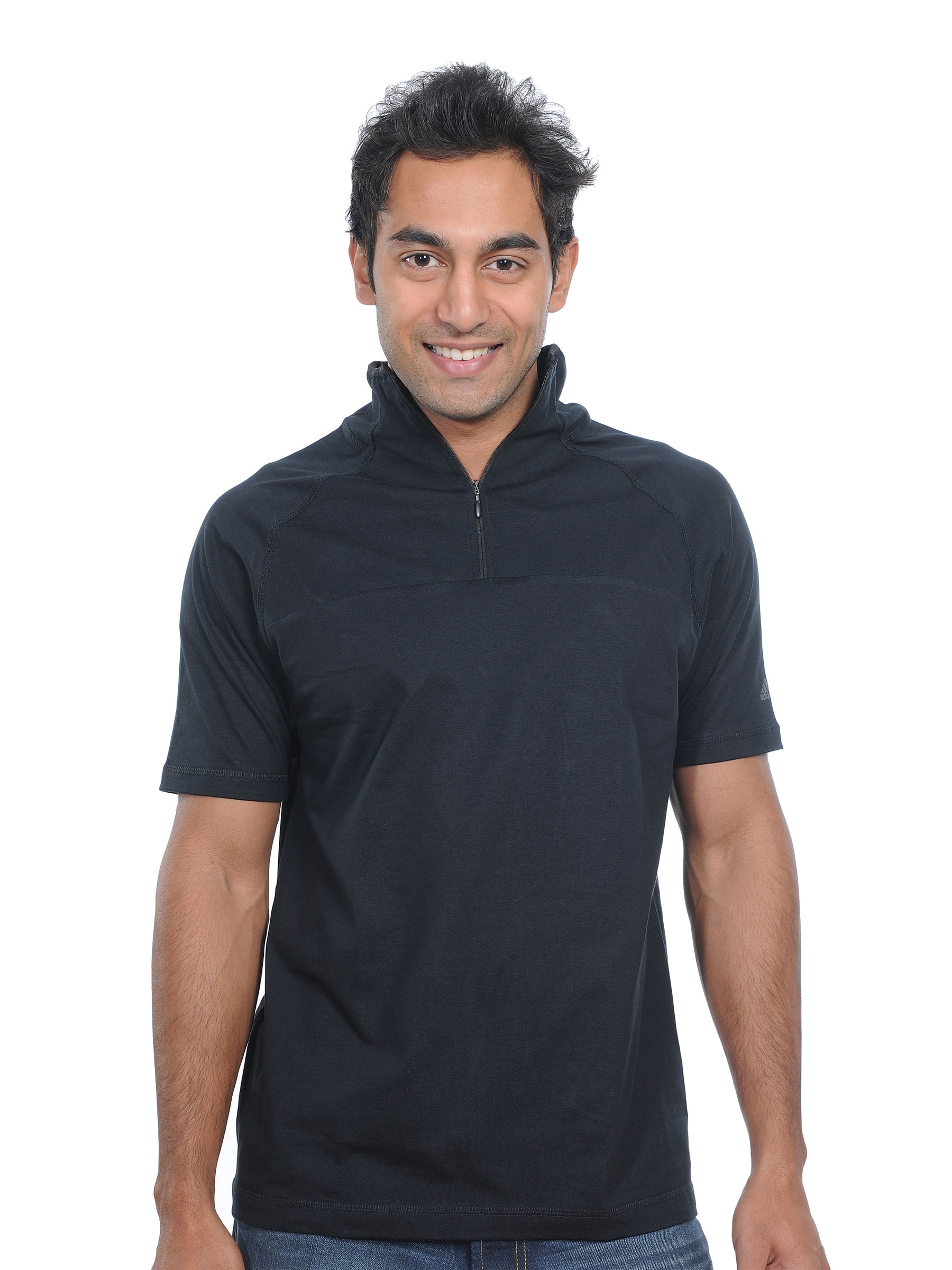 ADIDAS Mens Stylish Black Polo T-shirt