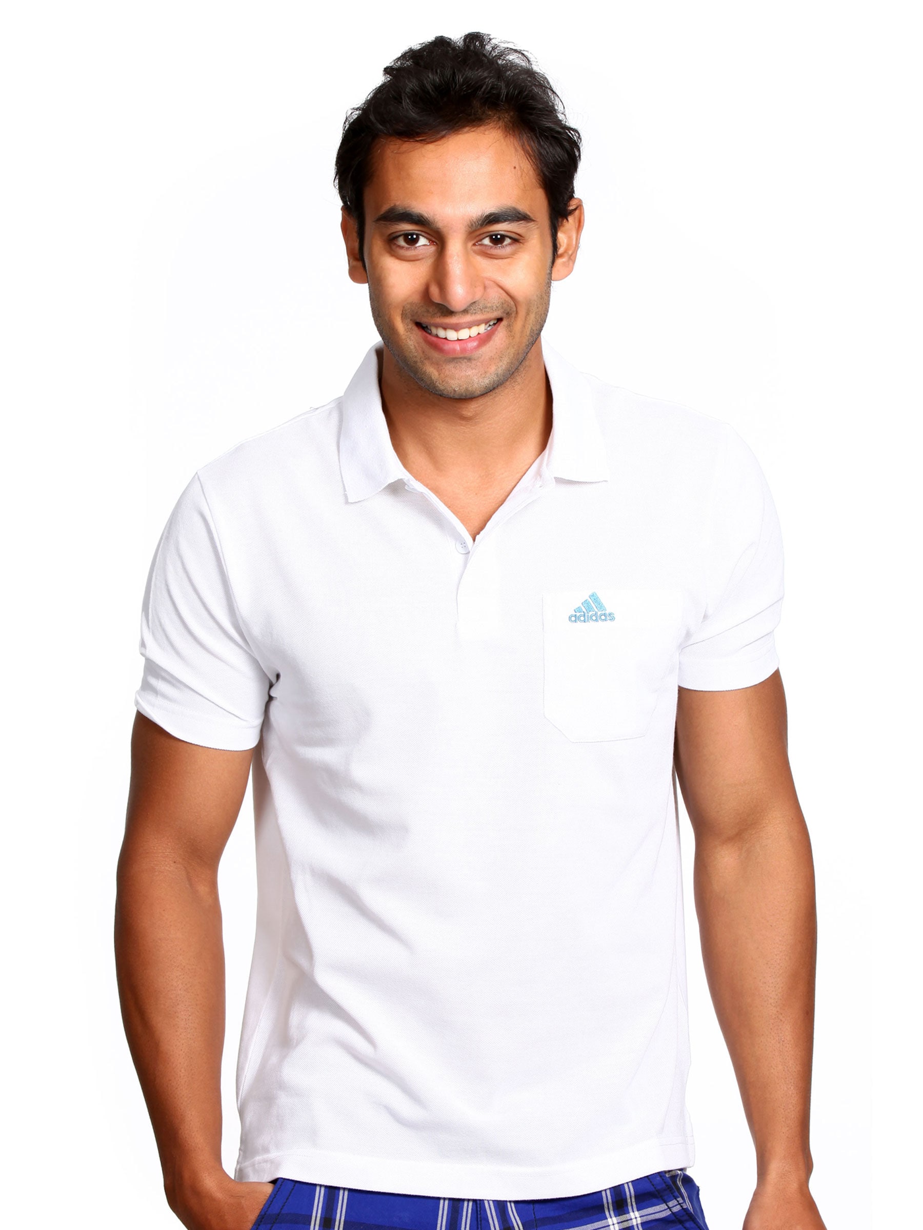 Adidas Men White Polo T-shirt