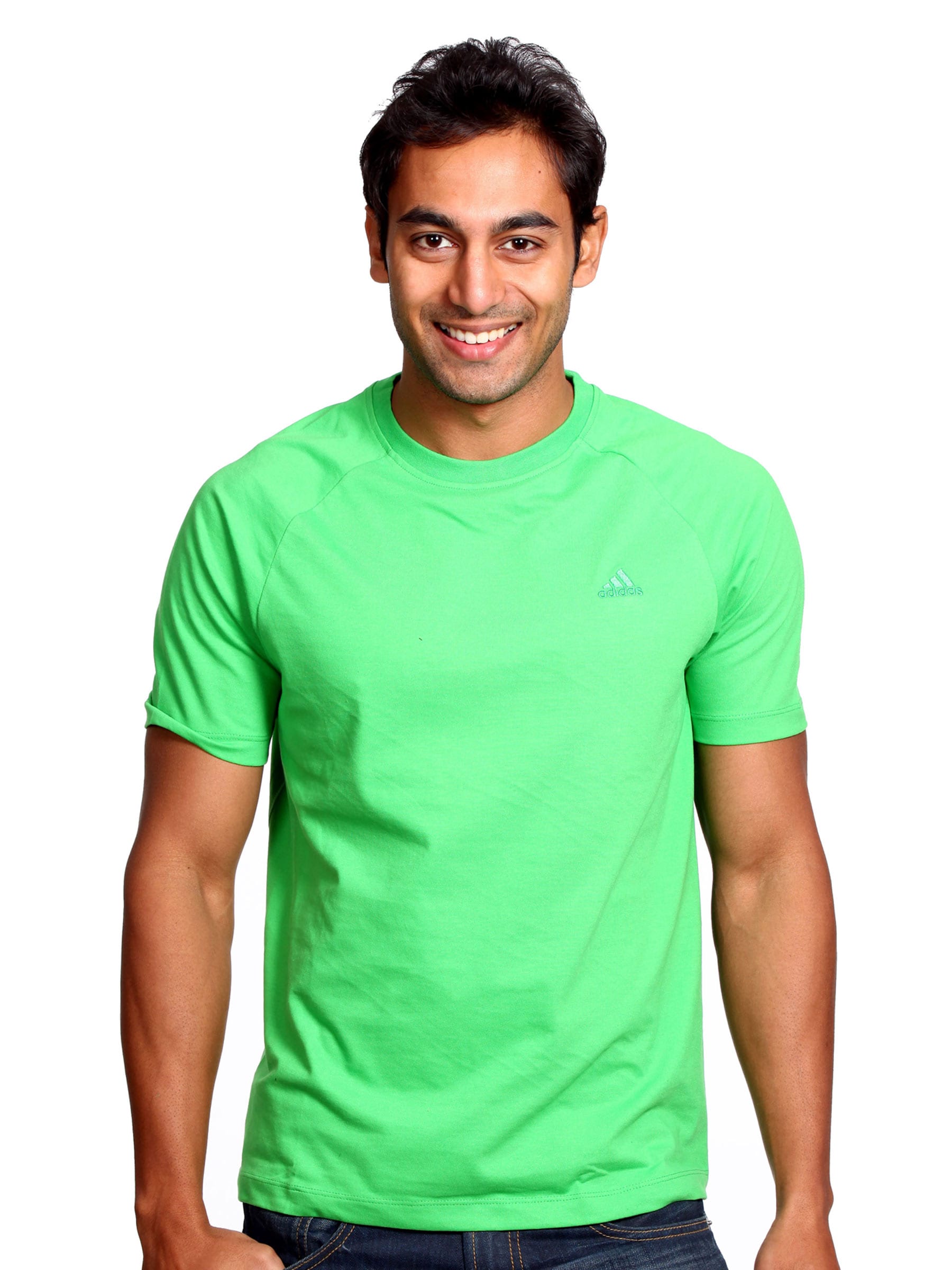 ADIDAS Men Green T-shirt