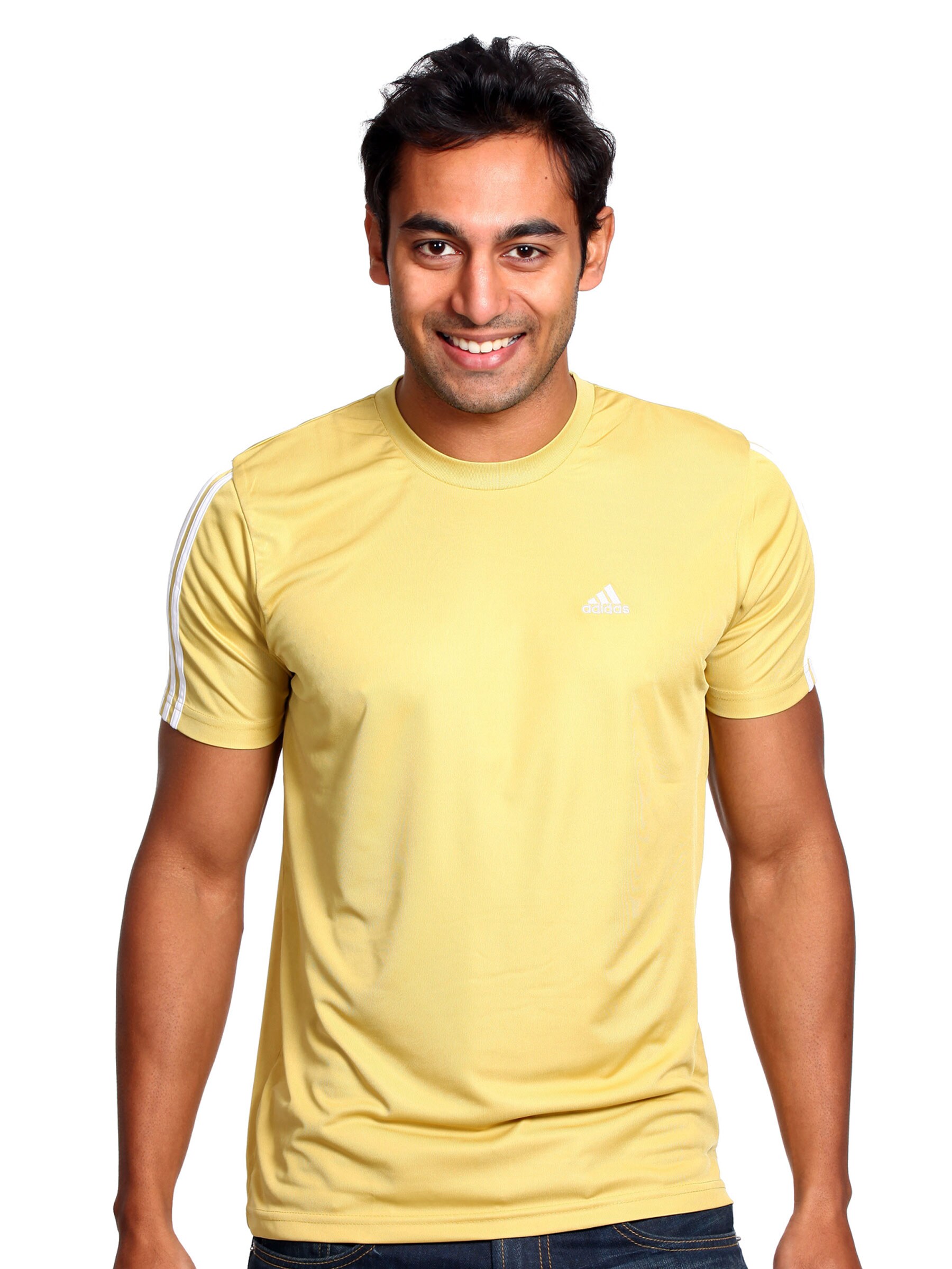 ADIDAS Men Crew Yellow T-shirt
