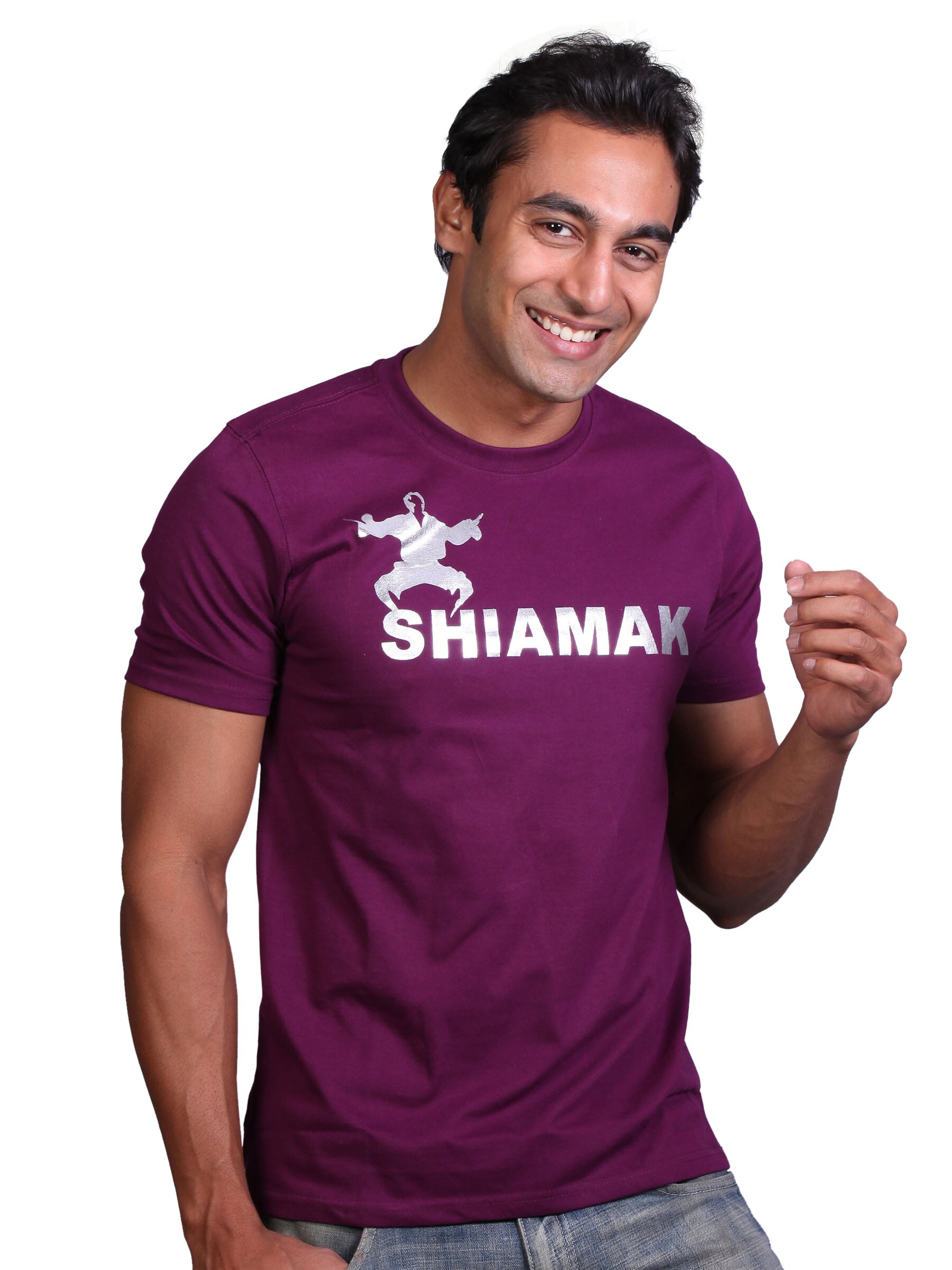 Reebok Men Plum Shiamak Purple T-shirt
