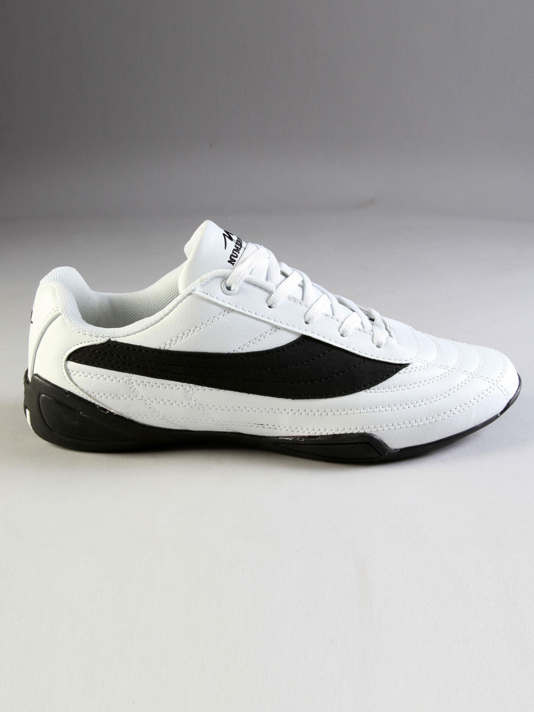 Numero Uno Men's Casual White Black Stripe Shoe