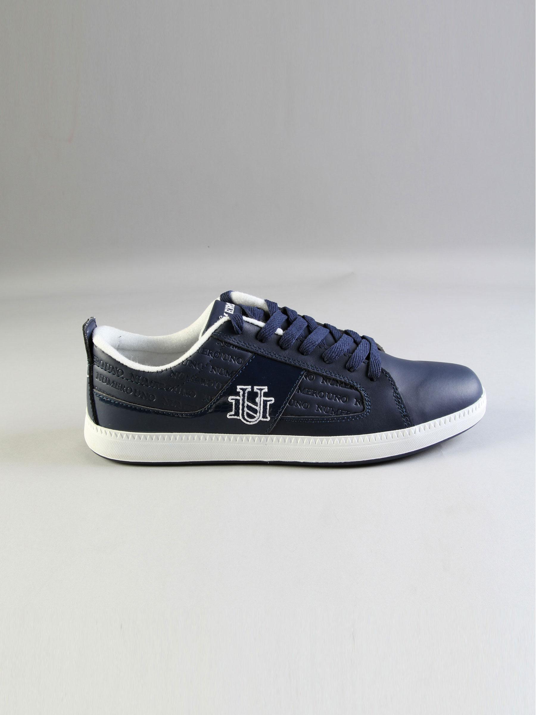 Numero Uno Men's Casual Blue Leatherette Shoe