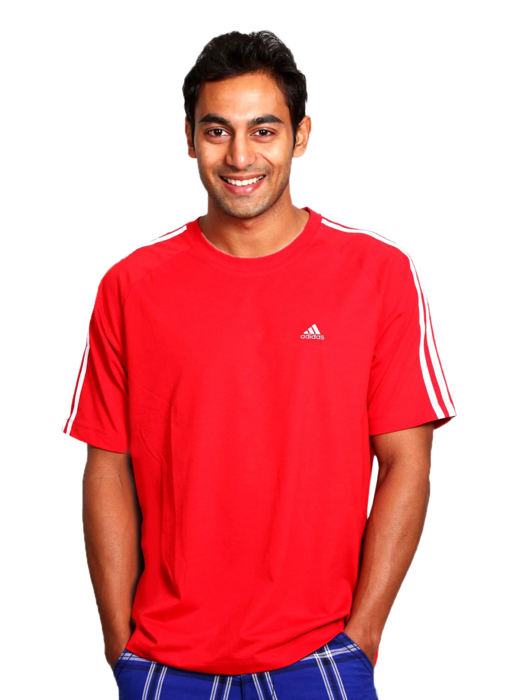 ADIDAS Men's Red Stripe T-shirt