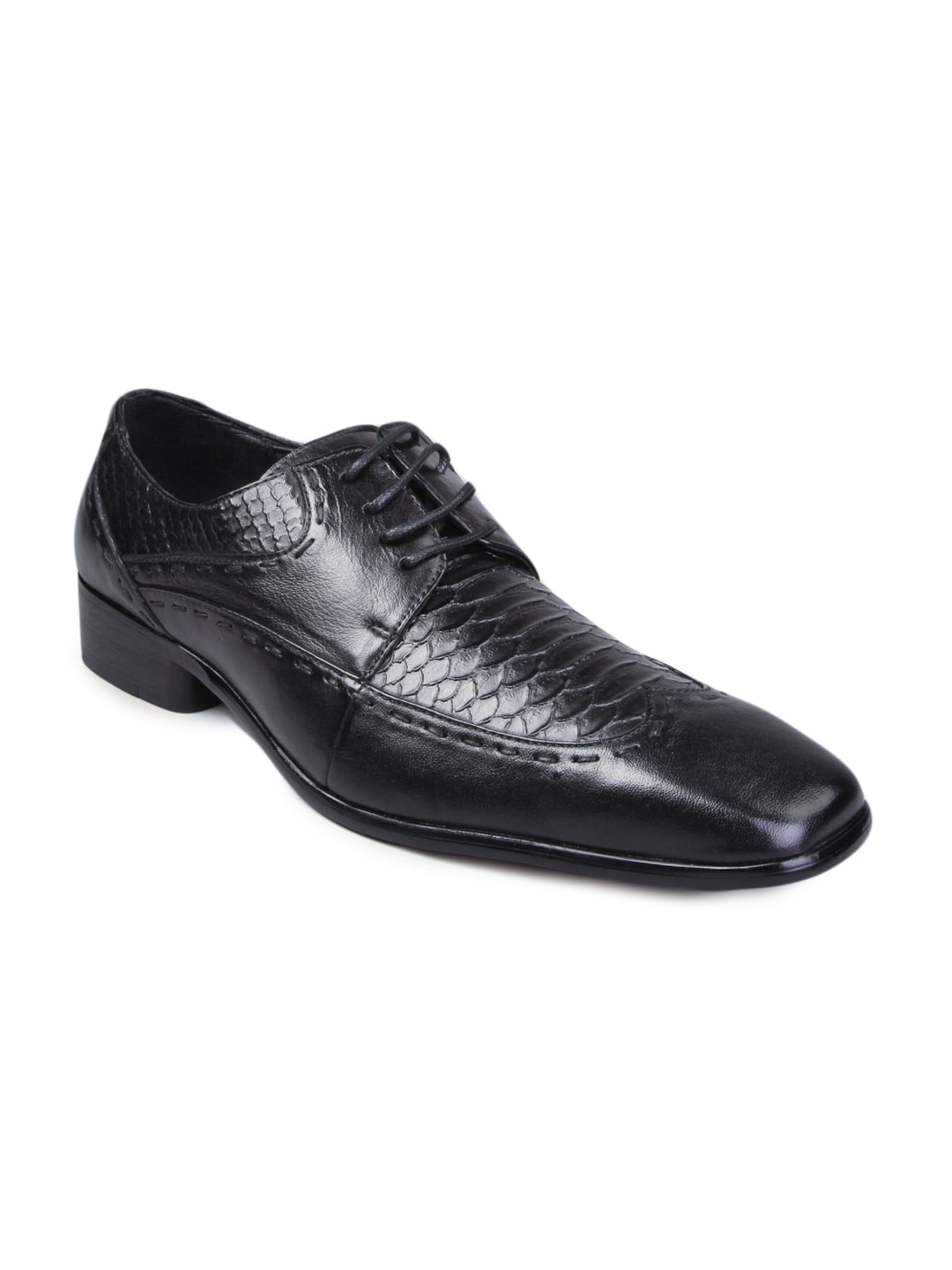 Carlton London Men's Semi Formal Black Shoe