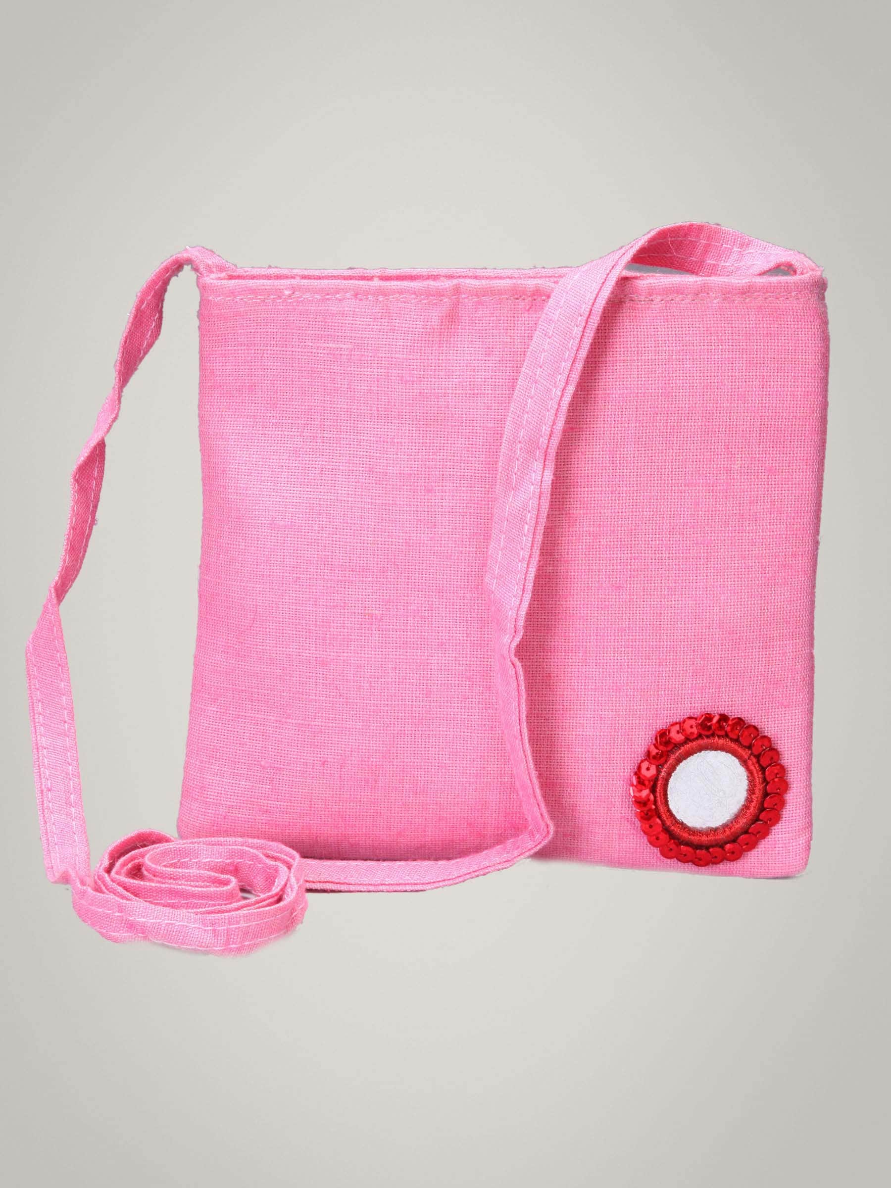 Murcia Women Jute Sling Pink Bag