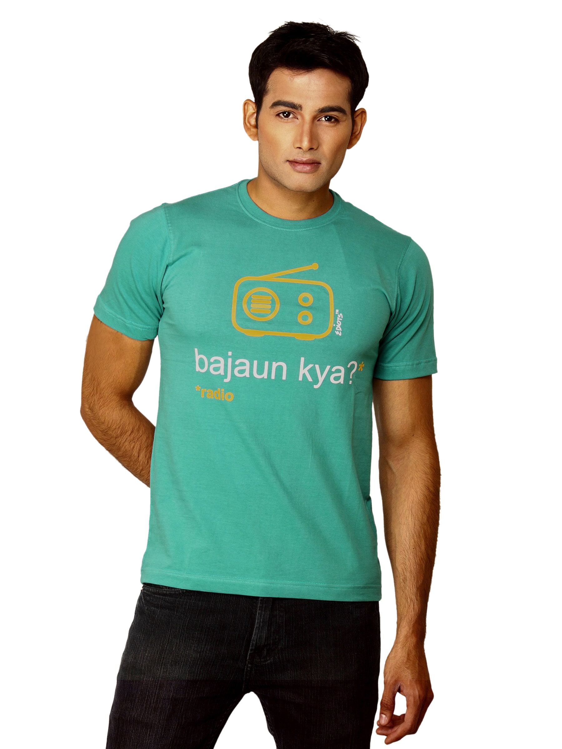 Ediots Men's Bajau Kya Radio Turquoise T-shirt