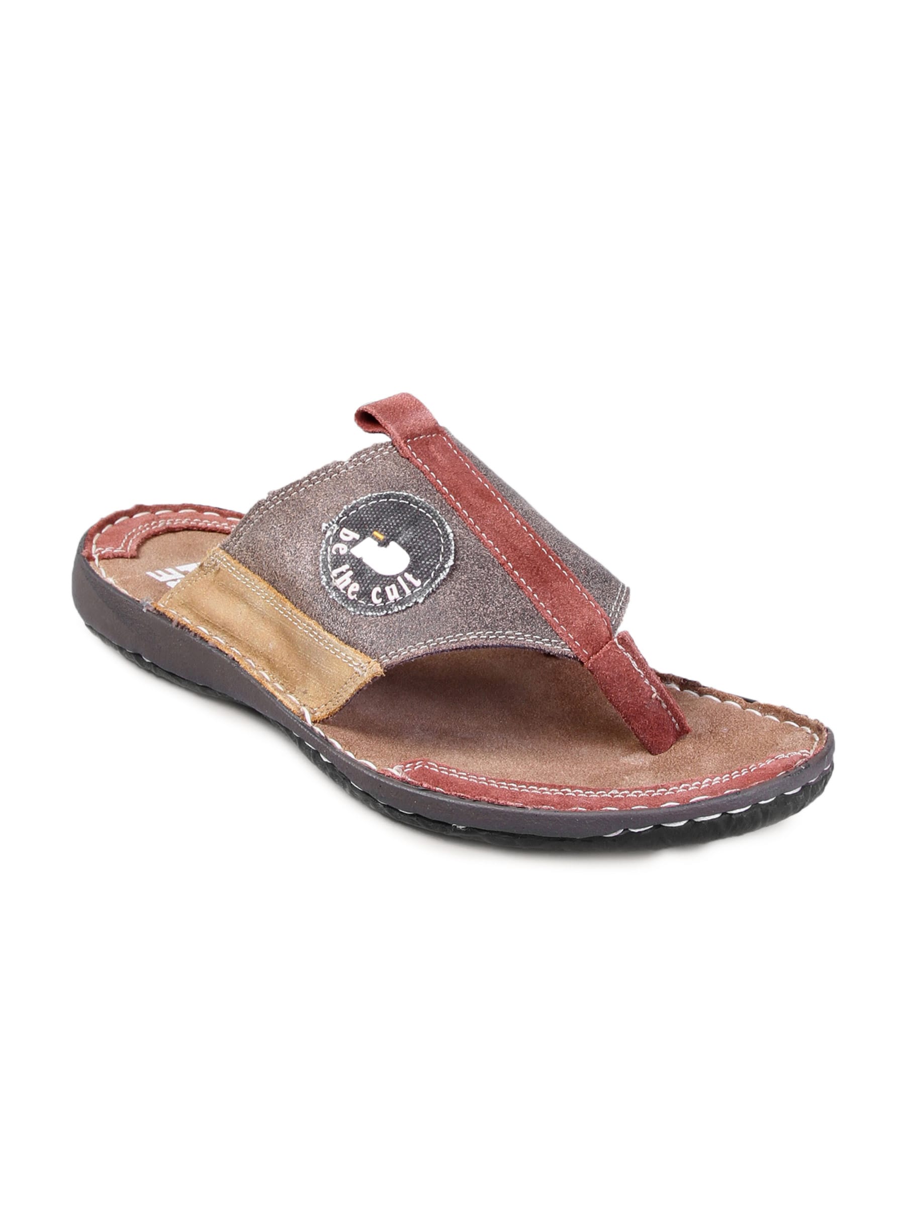 iD Men Casual Leather Tmber Sandal
