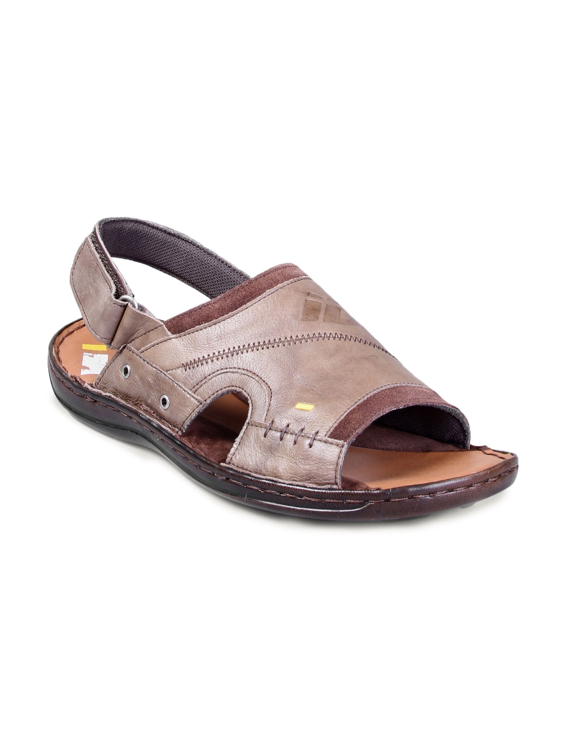 iD Men Casual Leather/Felt Beige Sandal