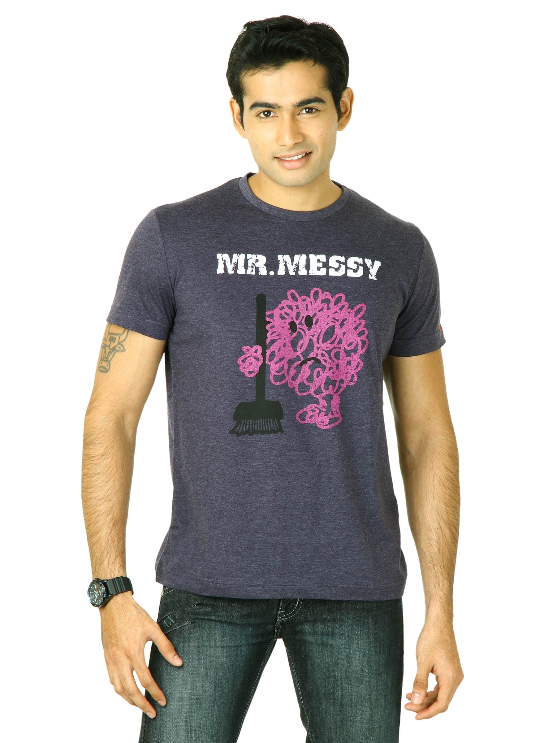 Mr.Men Men's Mr.Messy Purple T-shirt