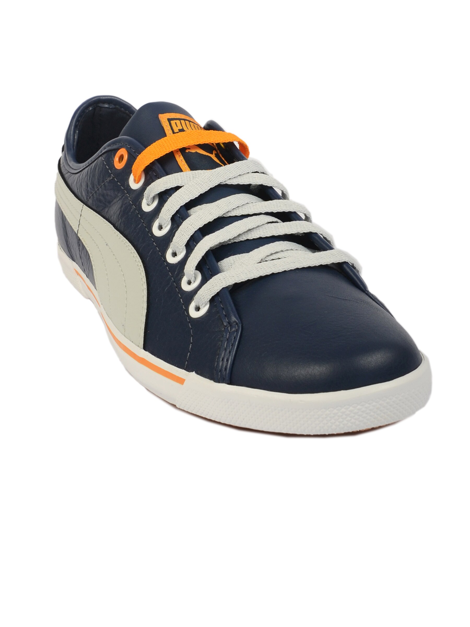 Puma Men's Bencio Leather White & Blue Shoe