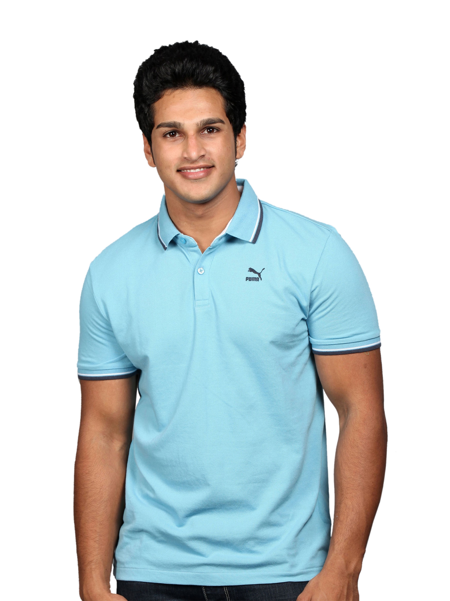 Puma Men's Lifestyle Heritage Blue Polo T-shirt