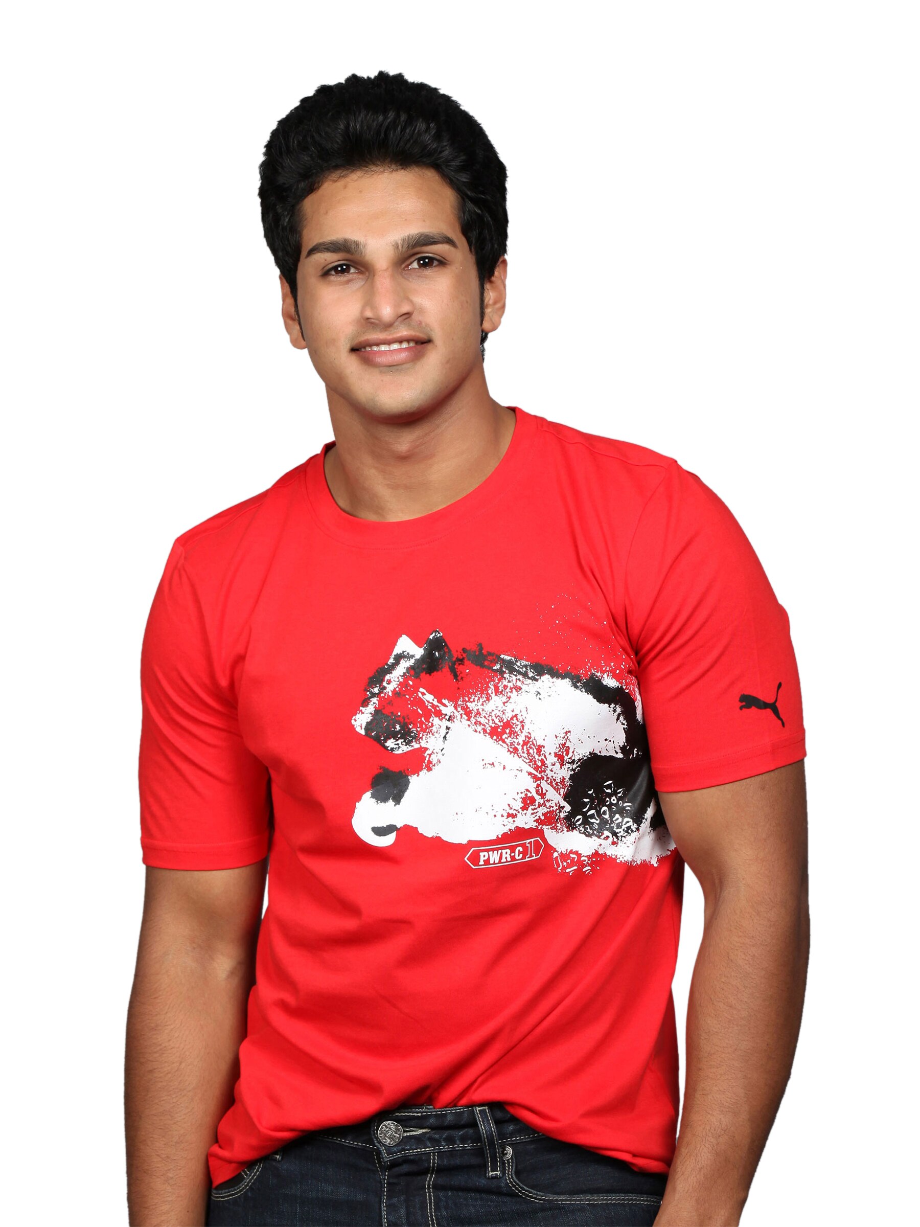 Puma Men's Power Cat Graphic Red T-shirt