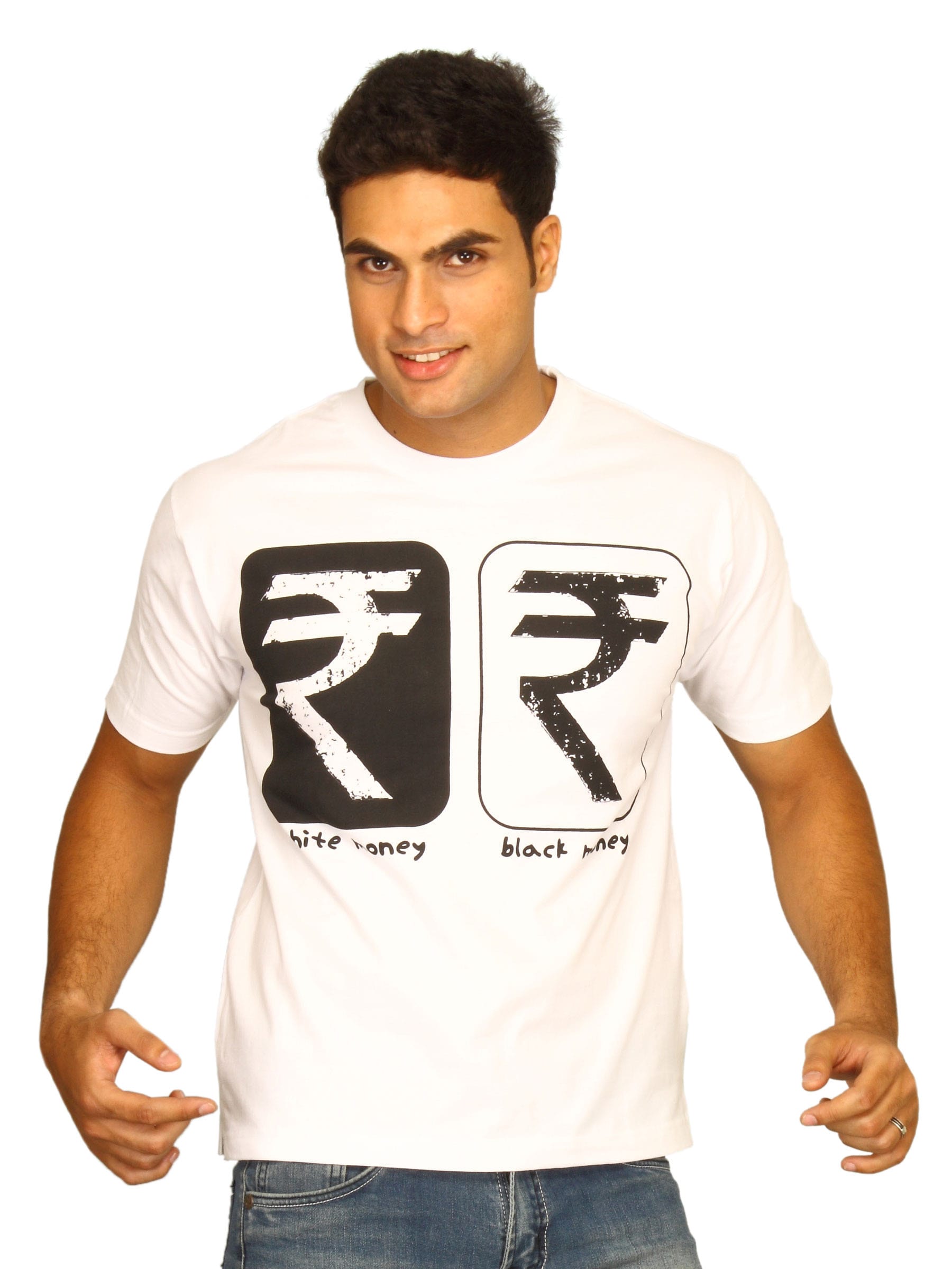 Tantra Men's Rupee White T-shirt