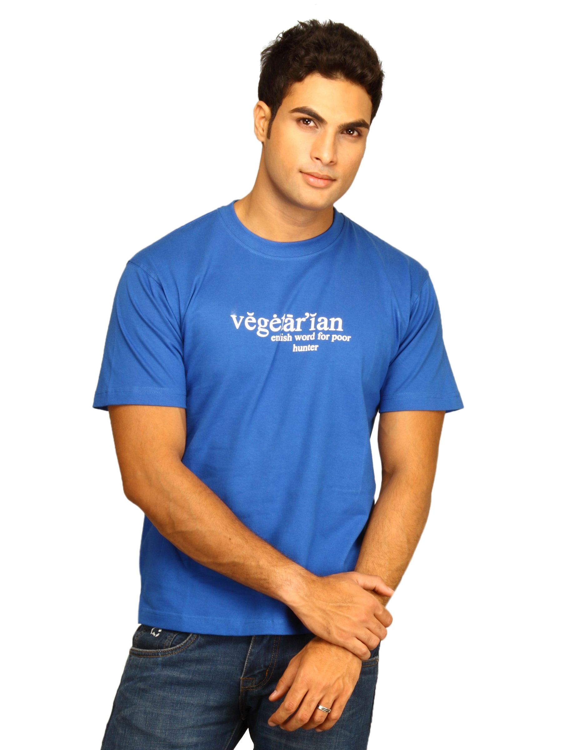 Tantra Men's Vegetarian Blue T-shirt