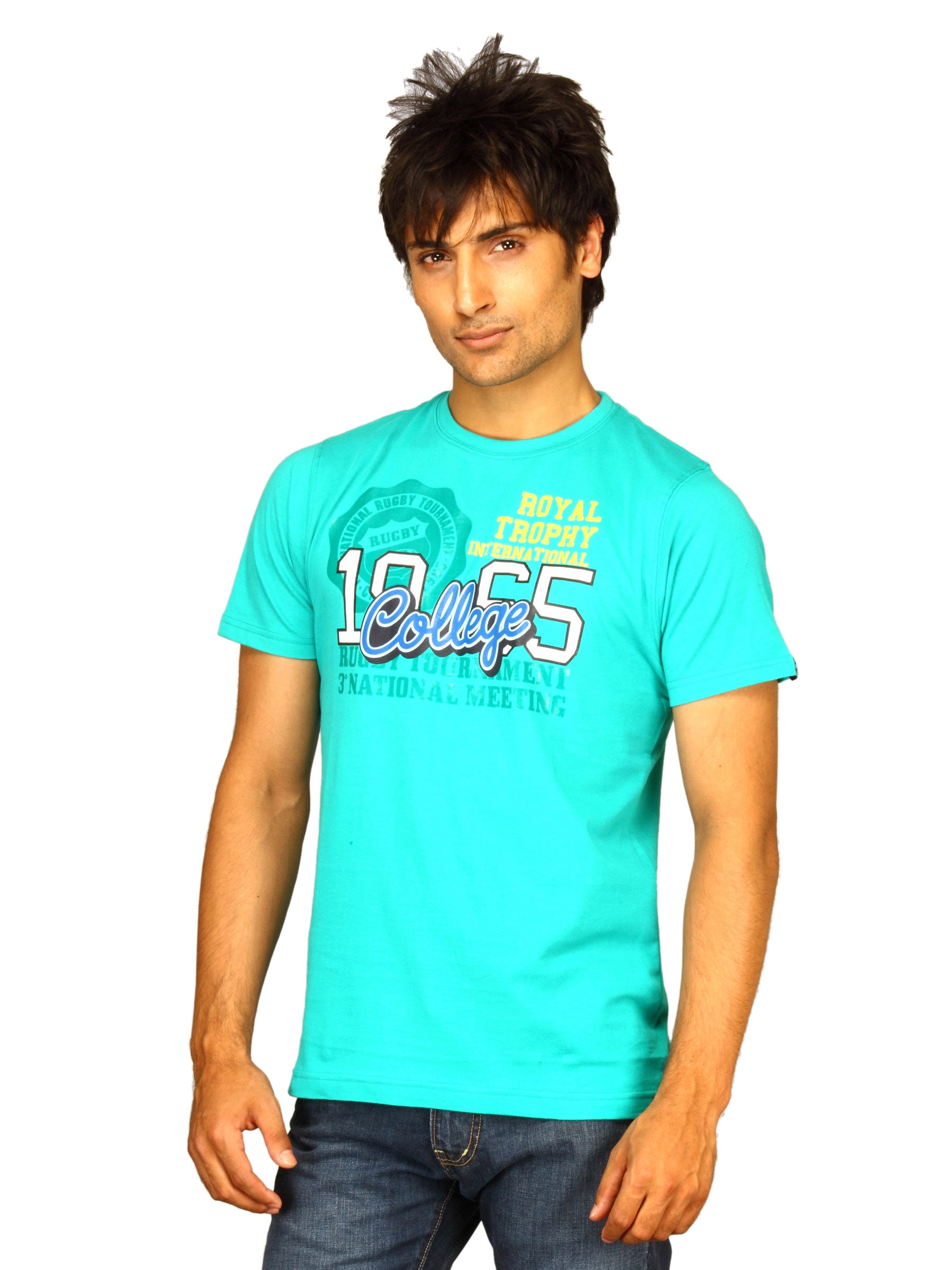 Probase Men's Collage Turquoise T-shirt