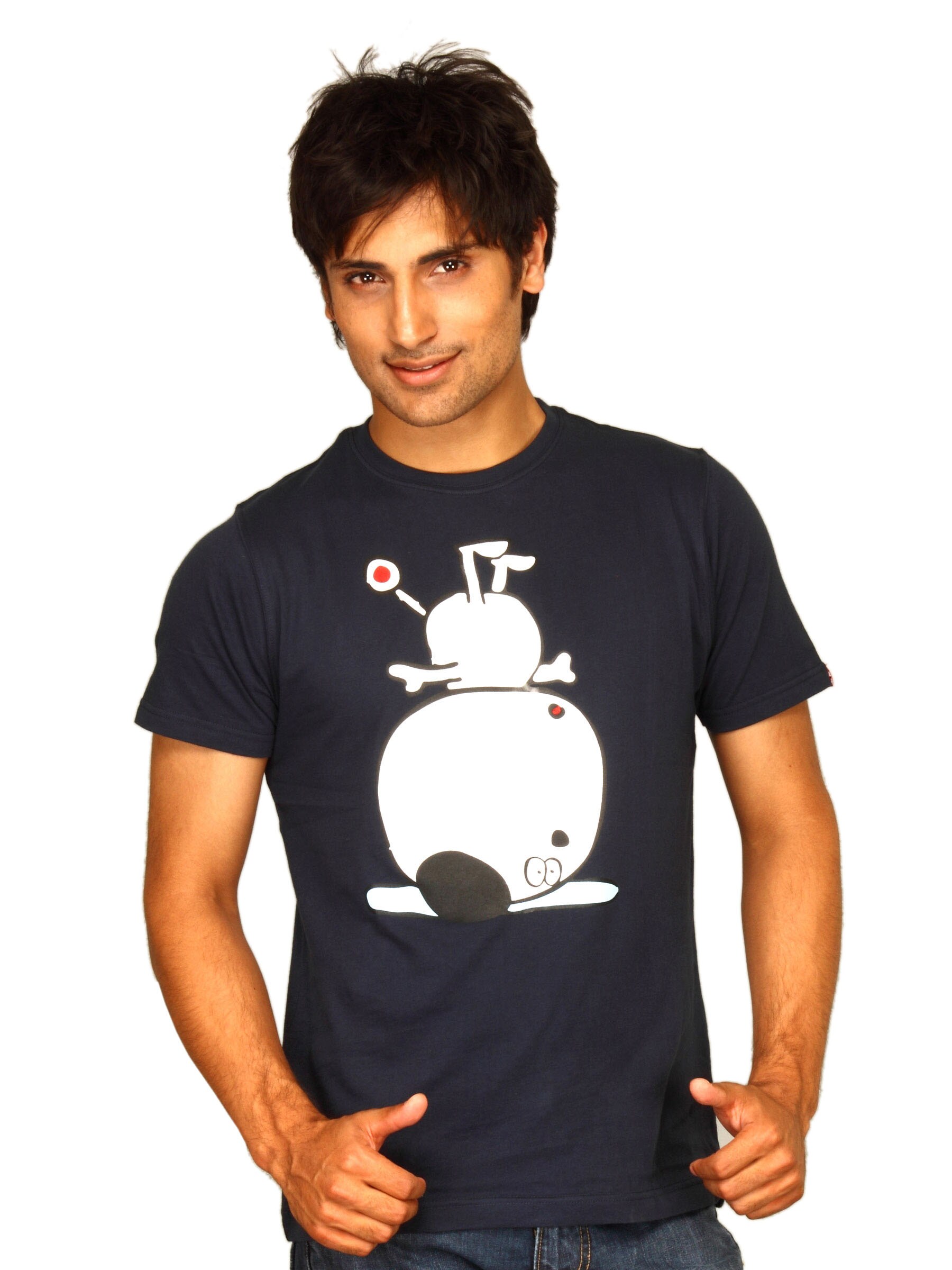 Probase Men's Cartoon Navy T-shirt