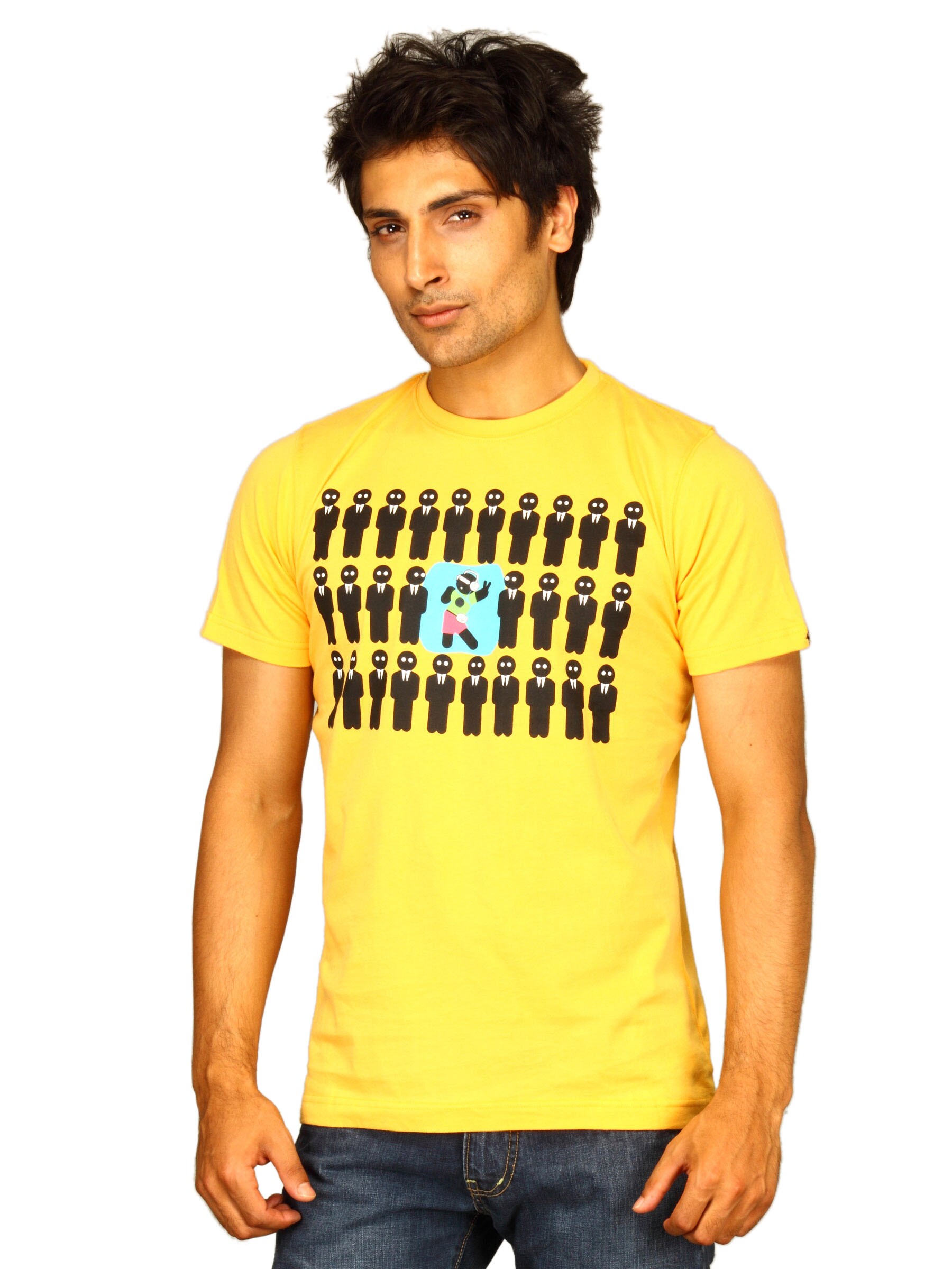 Probase Men's Standing Out Yellow T-shirt