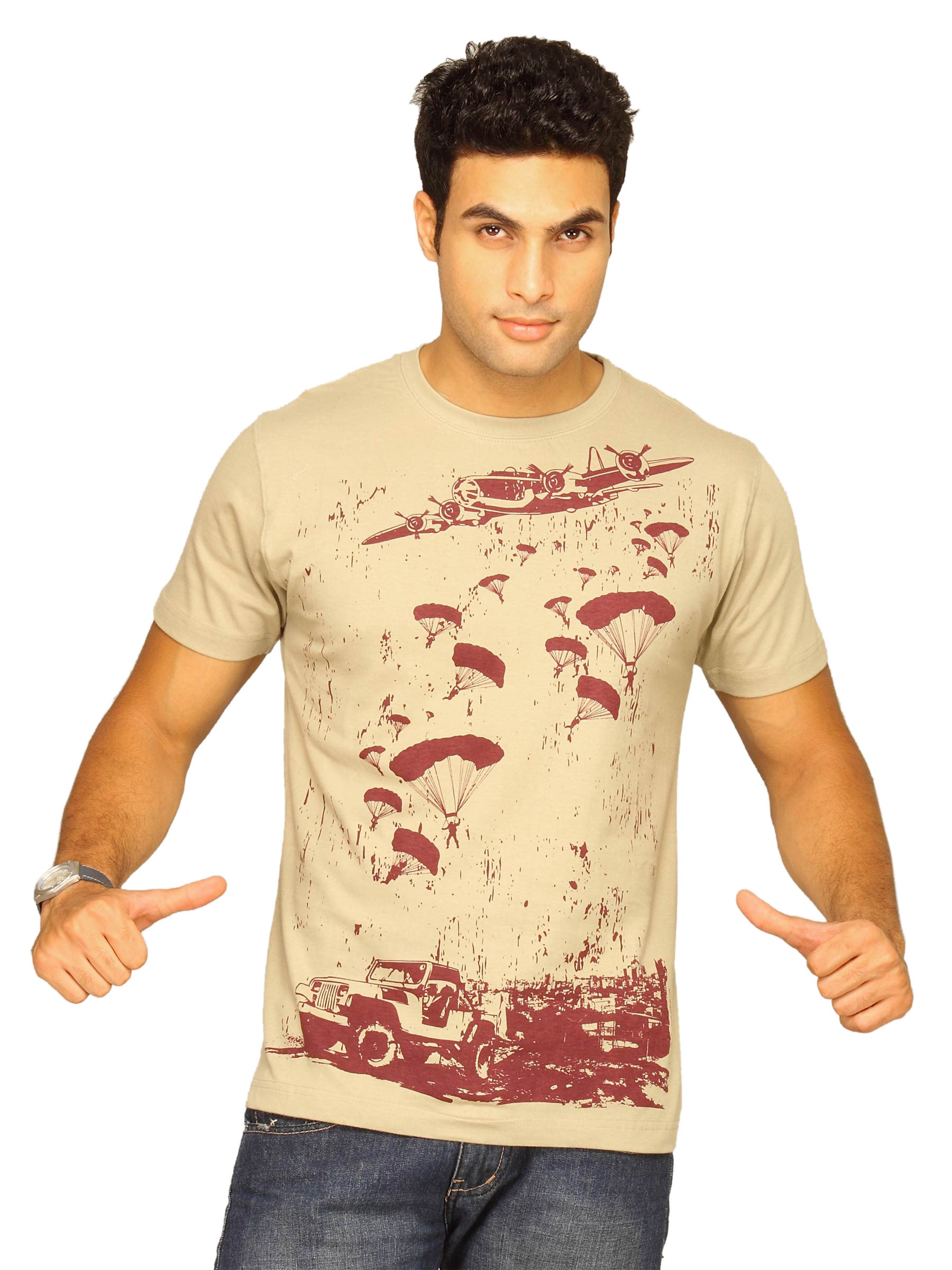 Inkfruit Men's Deployment Light Brown T-shirt
