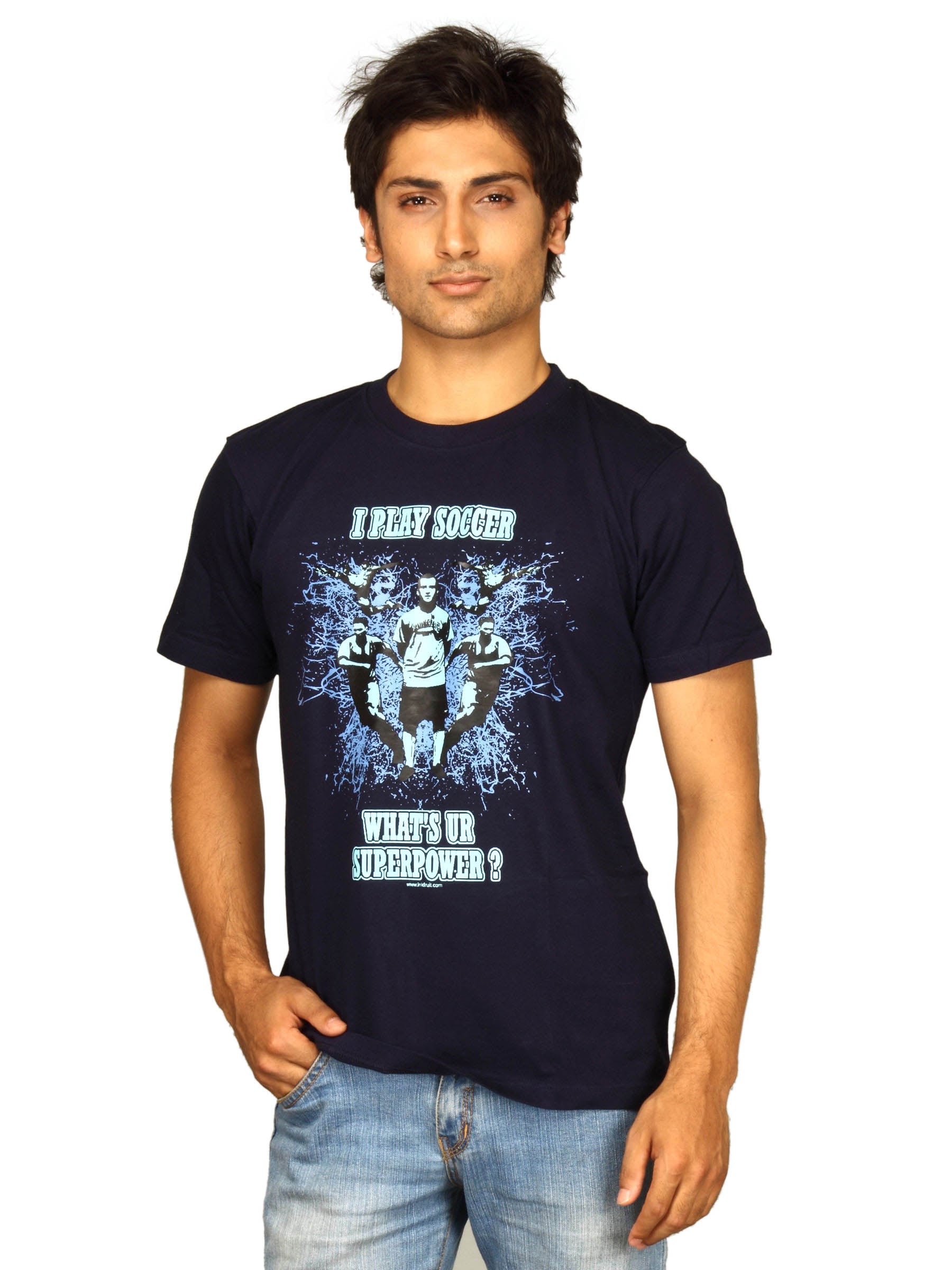 Inkfruit Men's Soccer Power Blue T-shirt