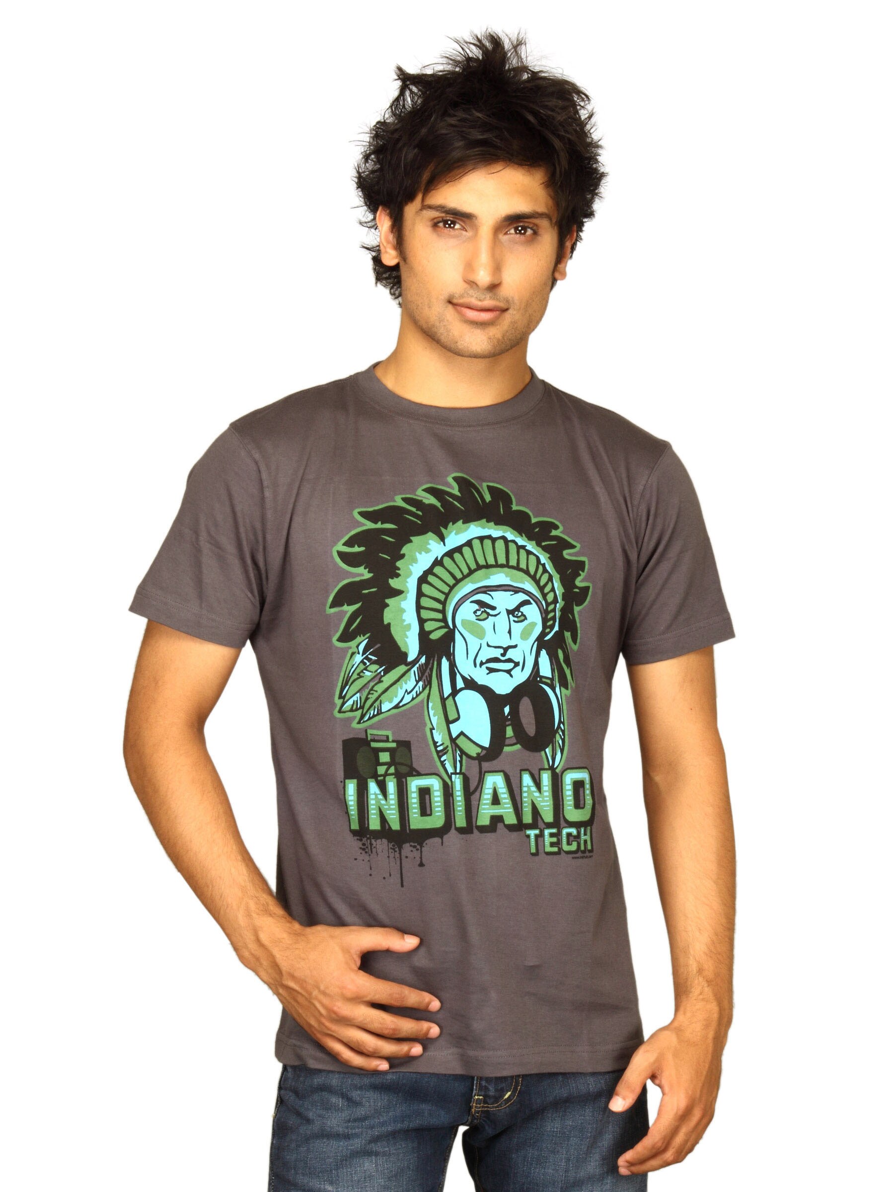 Inkfruit Men's Indiano Dark Grey T-shirt