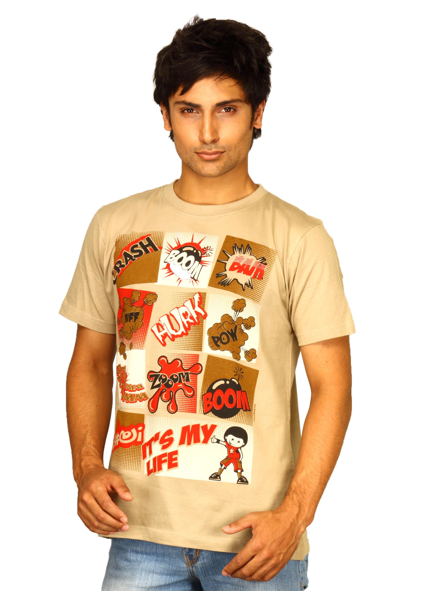Inkfruit Men's Its My Life Light Brown T-shirt
