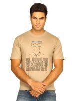 Tantra Men's Nerds Light Brown T-shirt
