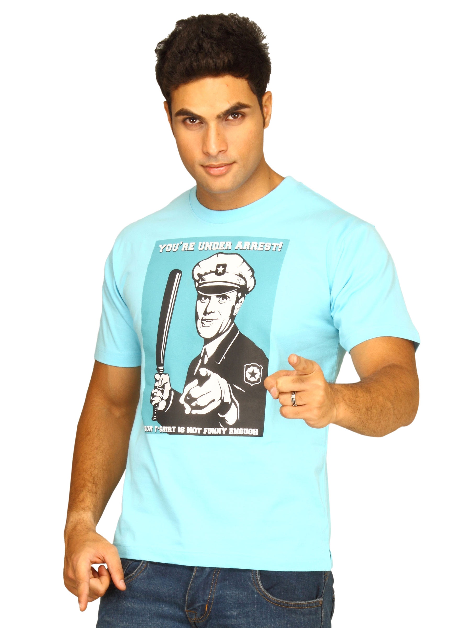 Tantra Men's Arrest Sky Blue T-shirt
