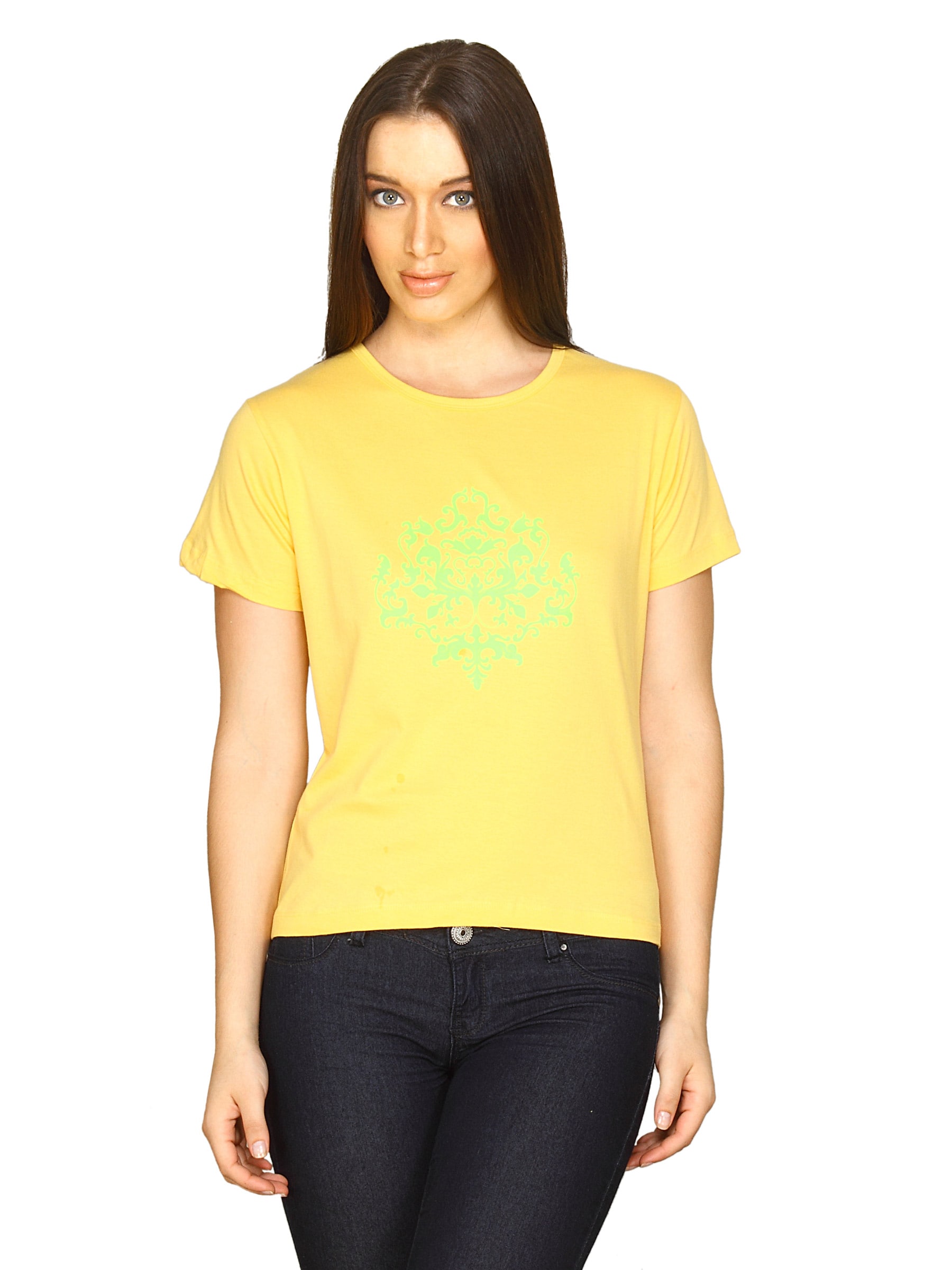 Tantra Women's Ornament Yellow T-shirt