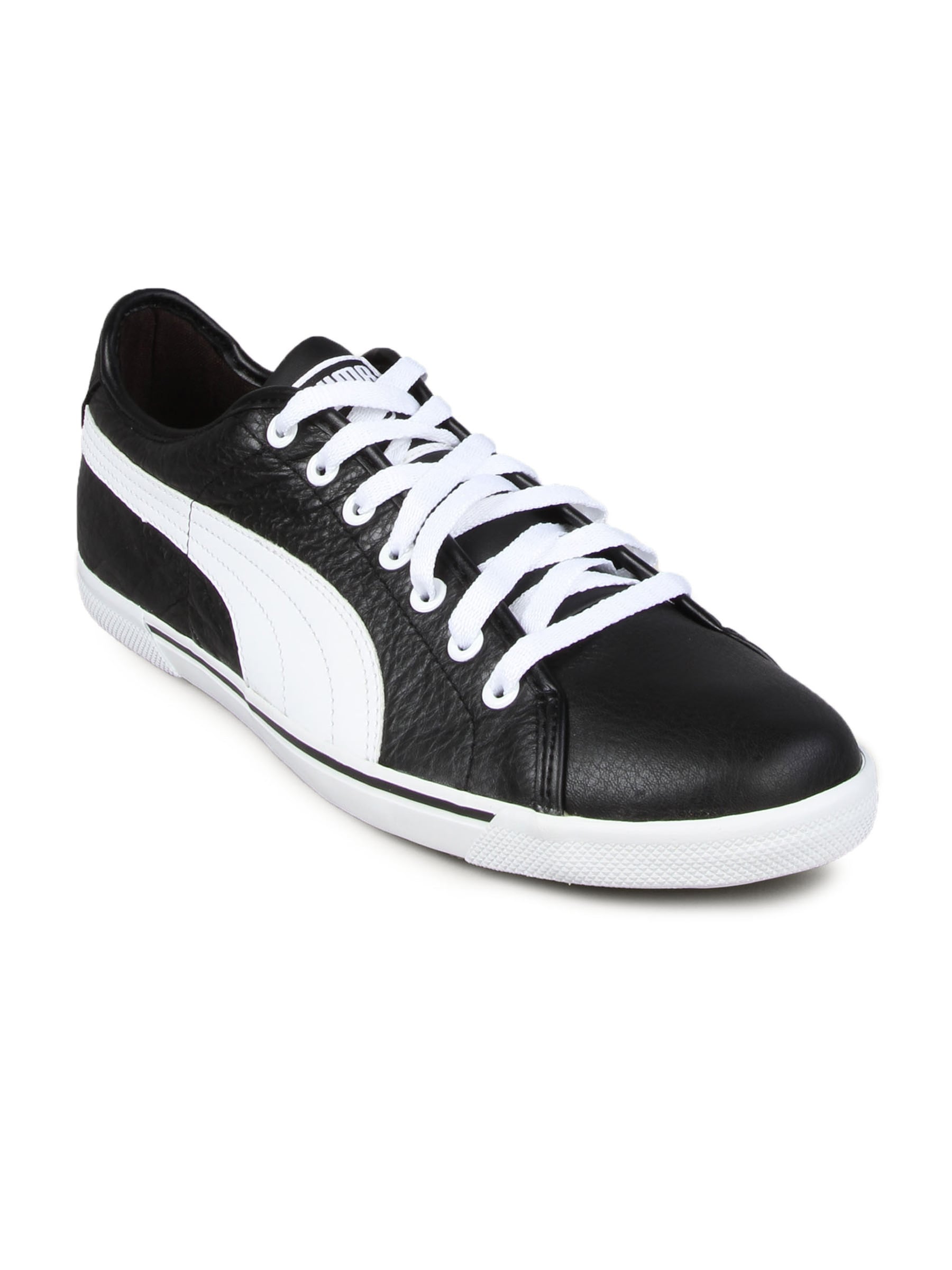Puma Men's Benecio Leather Black White Shoe