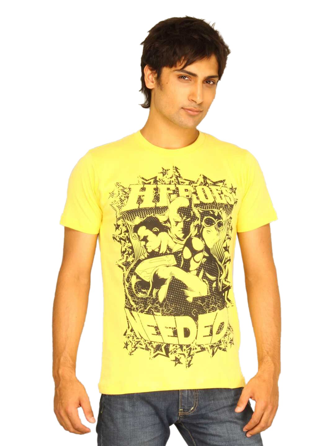 Guerrilla Men's Heroes Needed Yellow T-shirt