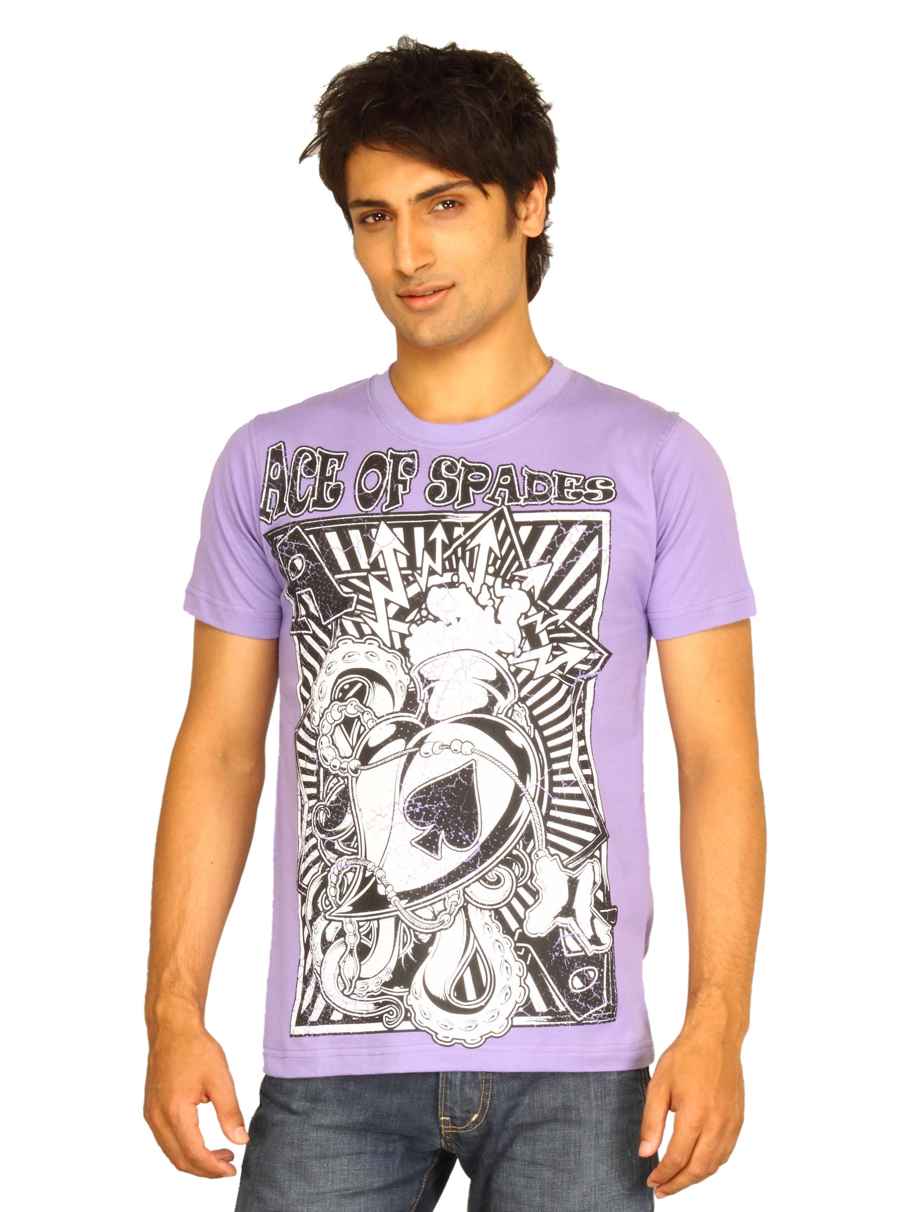 Guerrilla Men's Ace Of Spades Purple T-shirt