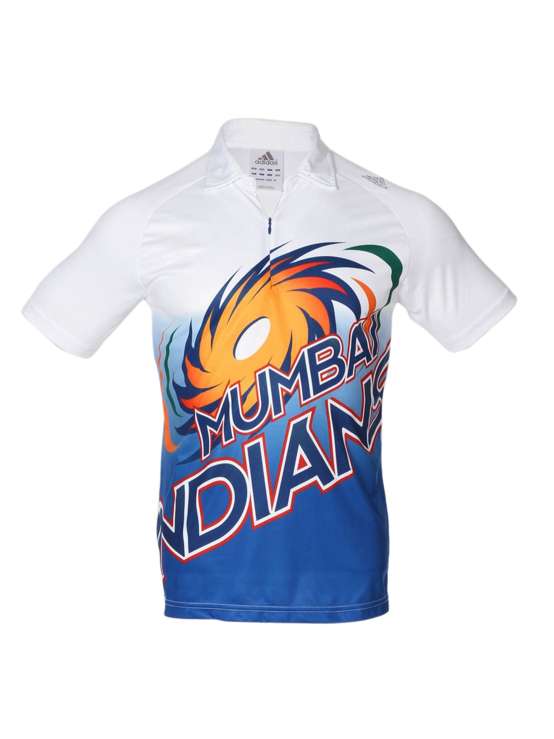 ADIDAS Men's Mumbai Indians White Polo T-shirt