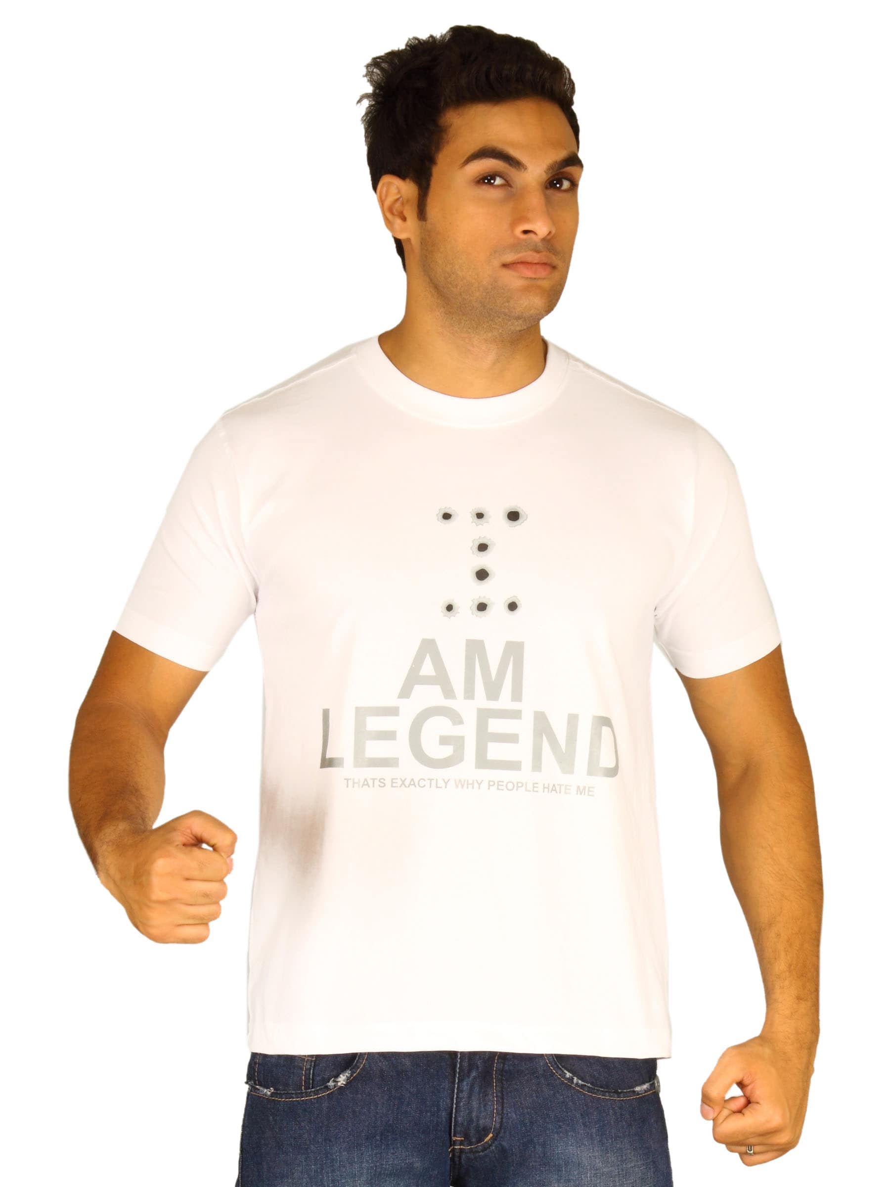 Myntra Men's I am Legend White T-shirt
