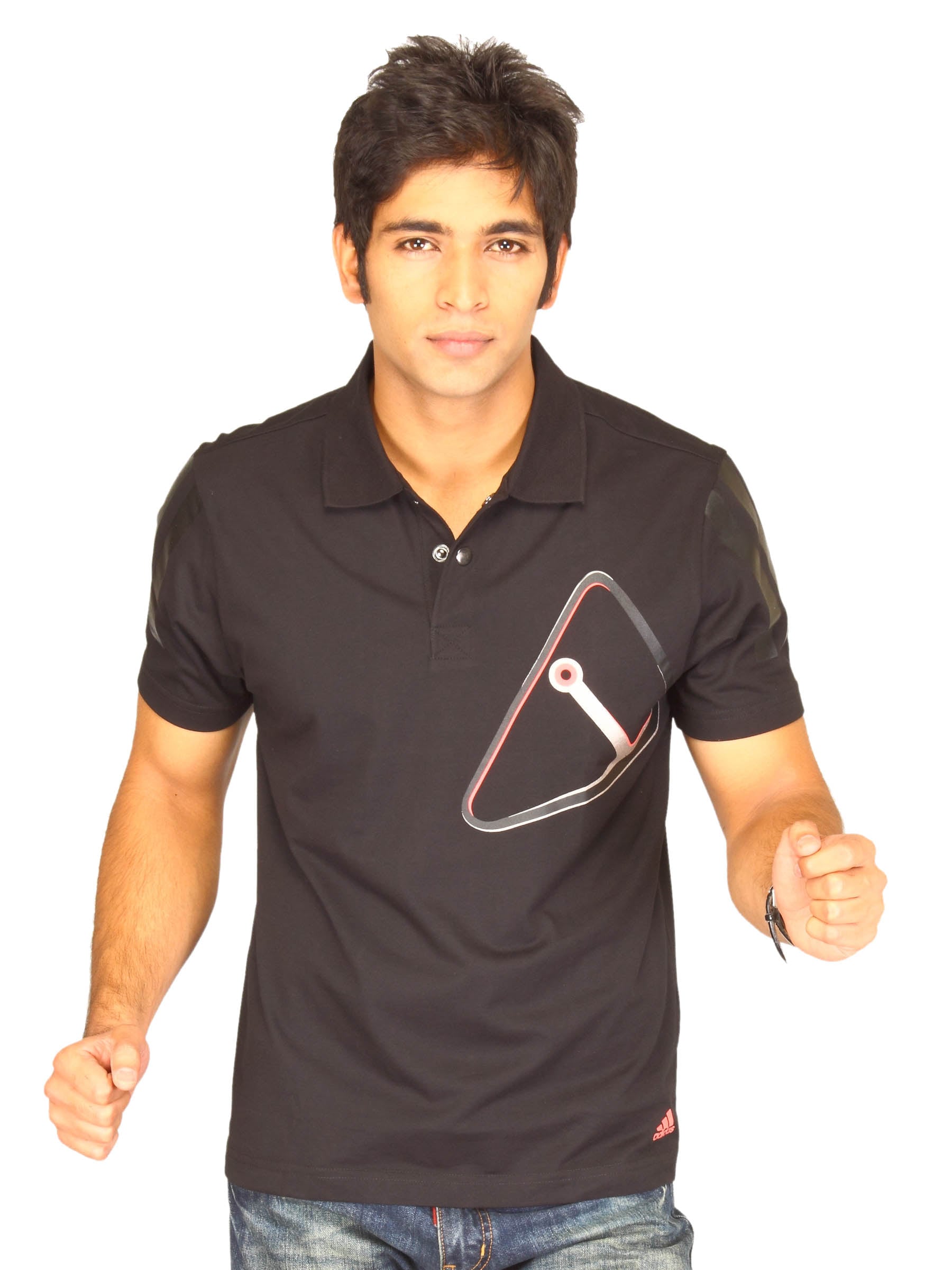 ADIDAS Men's Polo Crome Black T-shirt