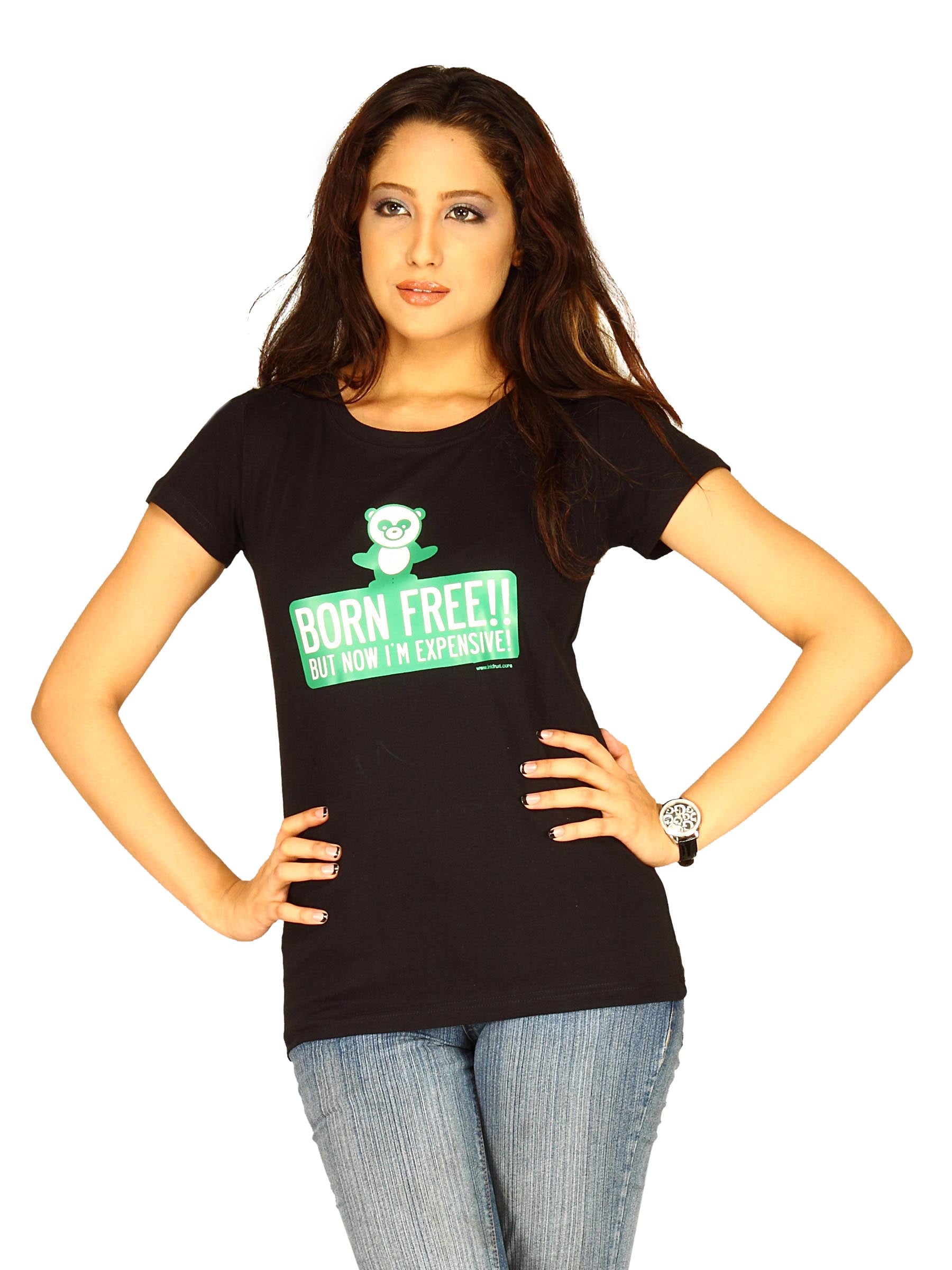 Inkfruit Women's Born Free Black T-shirt