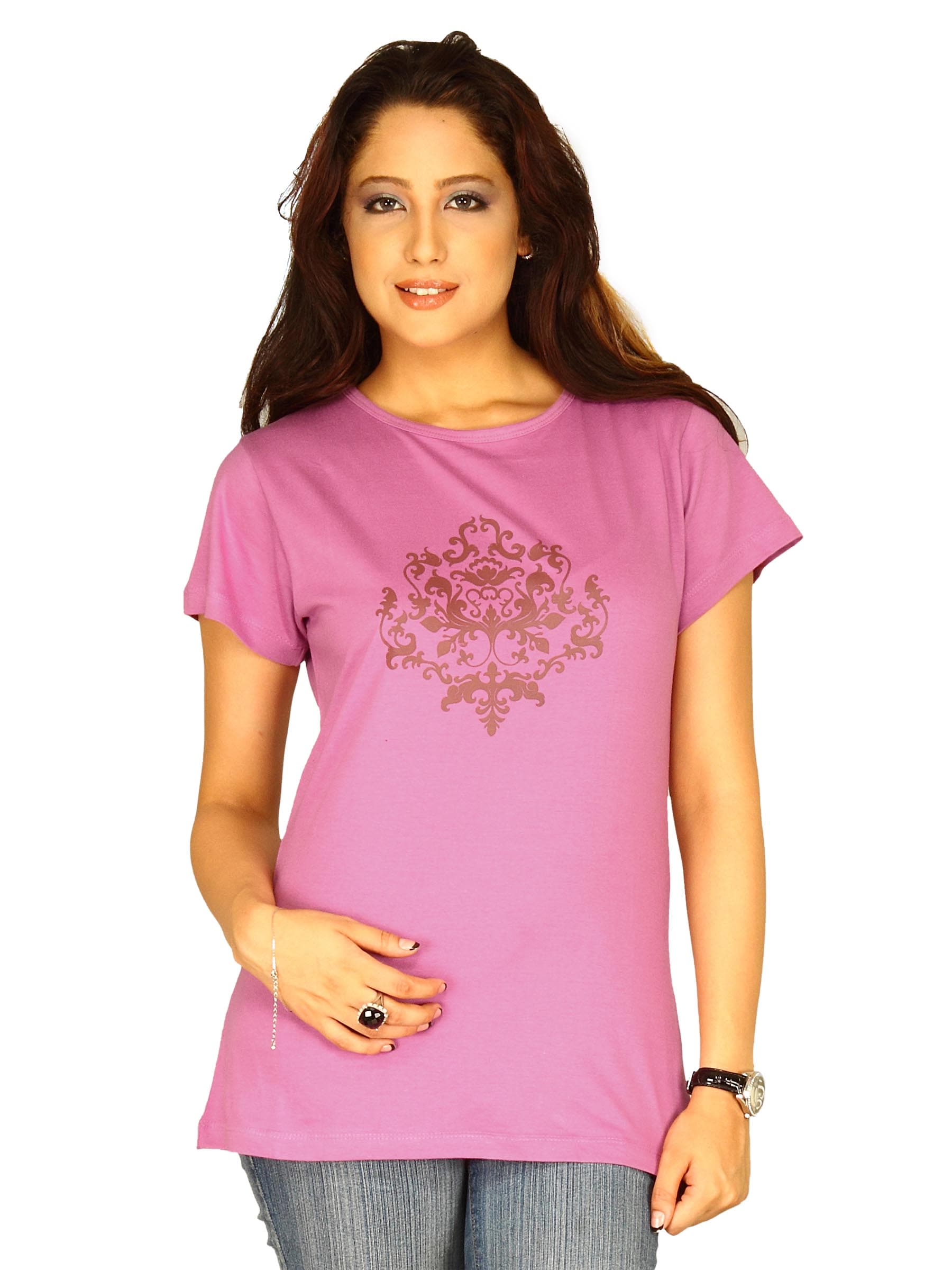 Tantra Women Ornament Lavender Long T-shirt