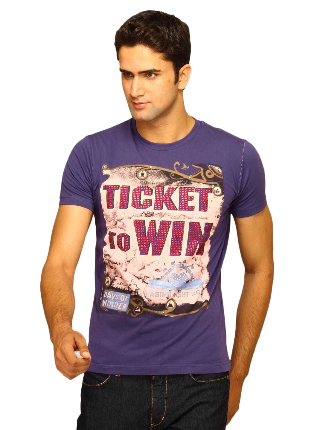 Status Quo Men's Ticket To Win Purple T-shirt
