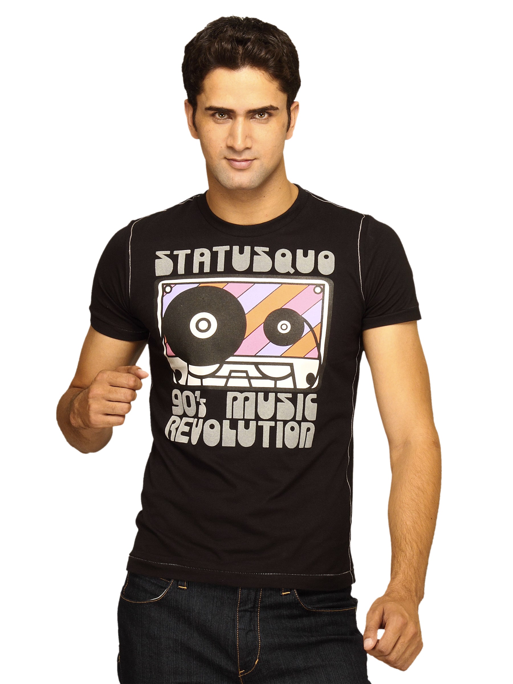 Status Quo Men's Music Revolution Black T-shirt