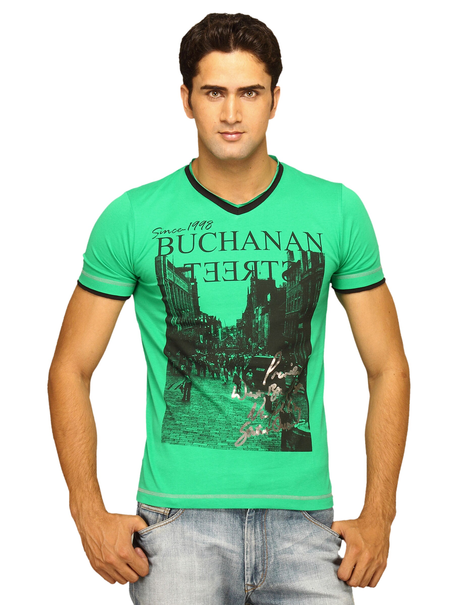 Status Quo Men's Buchanan Street Green T-shirt
