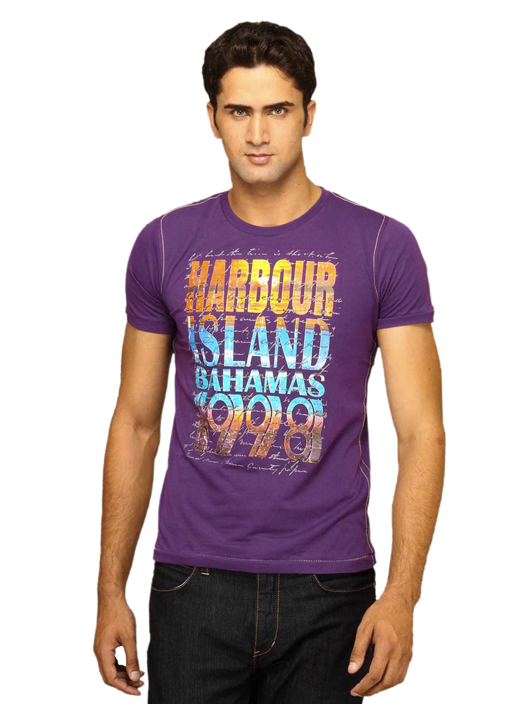 Status Quo Men's Harbour Island Purple T-shirt