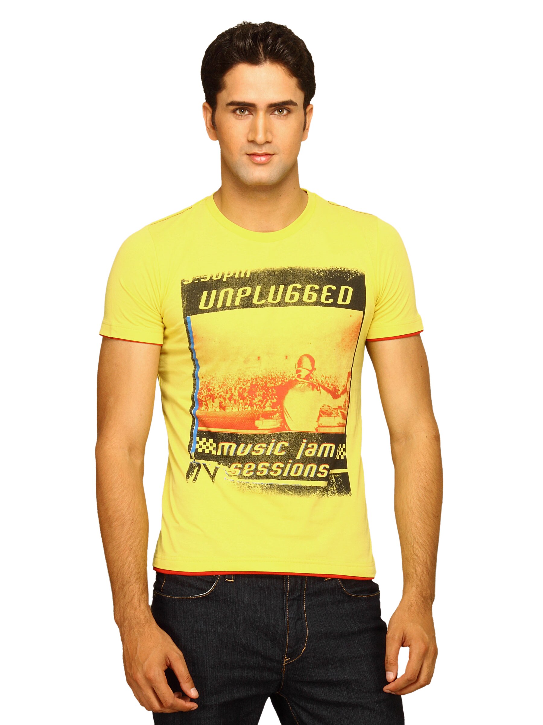 Status Quo Men's Unplugged Yellow T-shirt