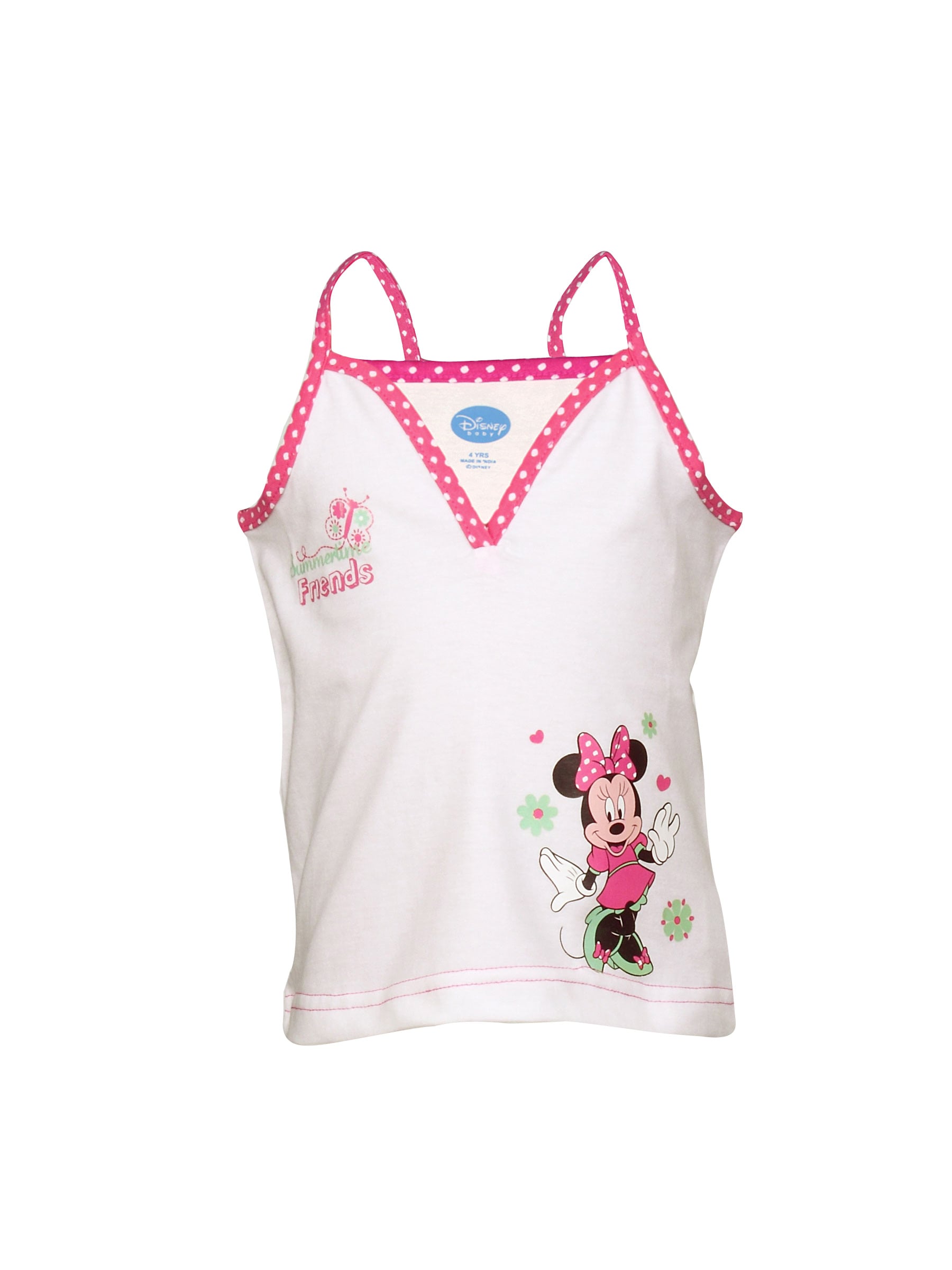 Disney Kids Girl's Minnie Summer Time White Top