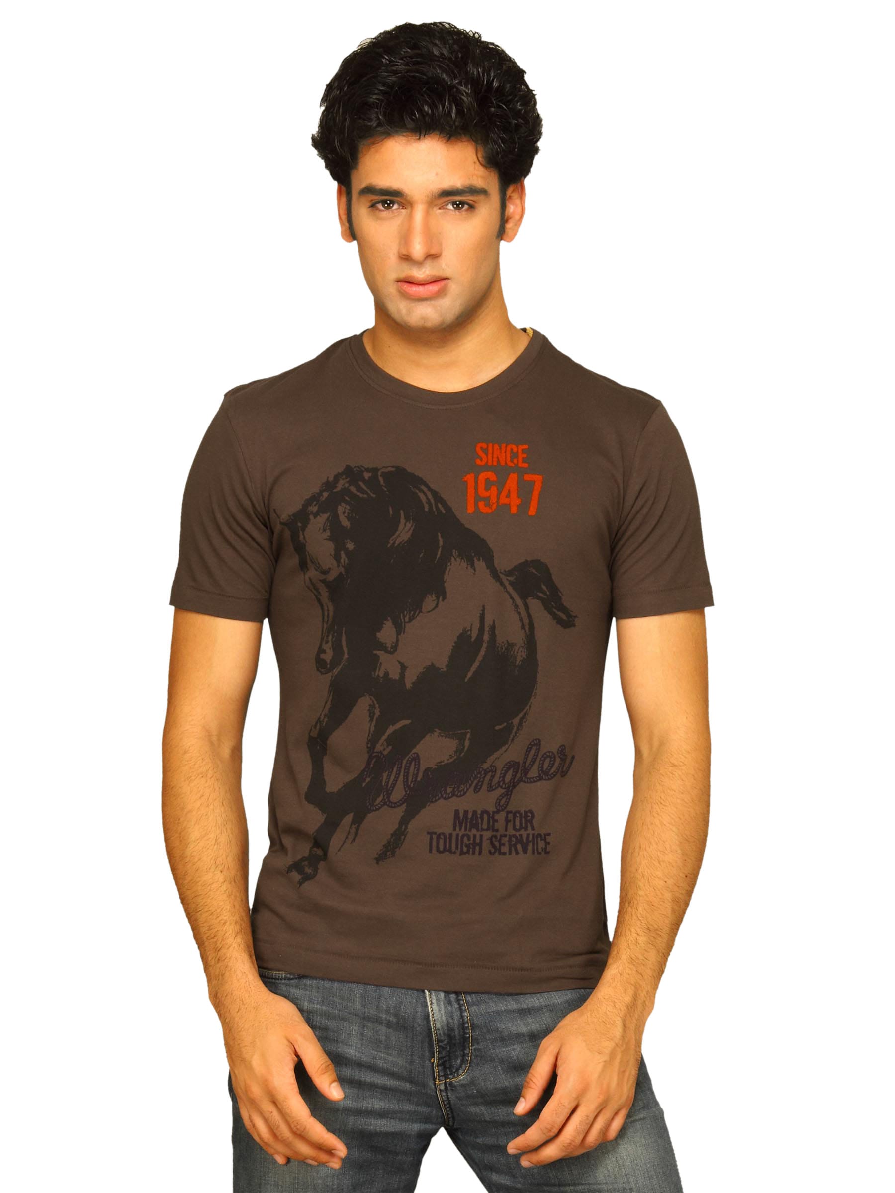 Wrangler Men's Wild Horse Brown T-shirt