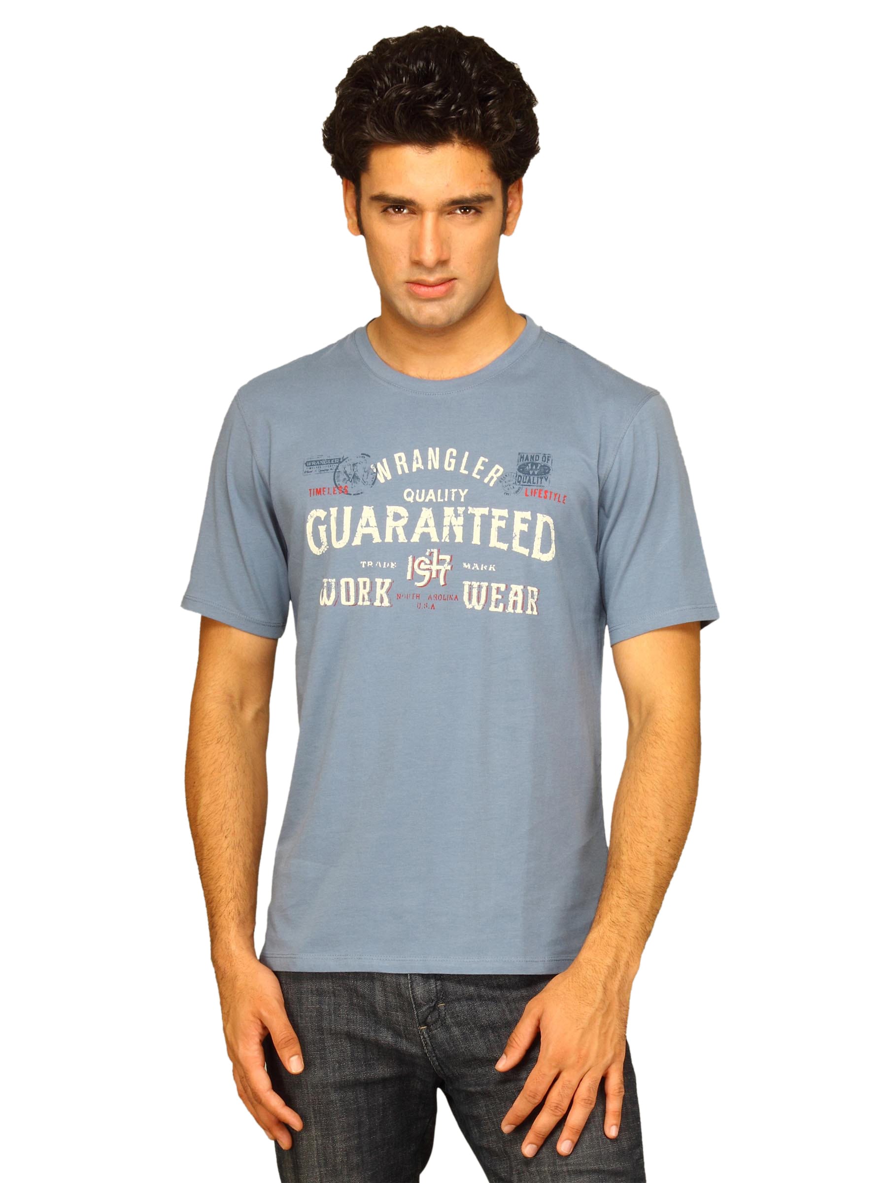Wrangler Men's Quality Gurtd Blue T-shirt